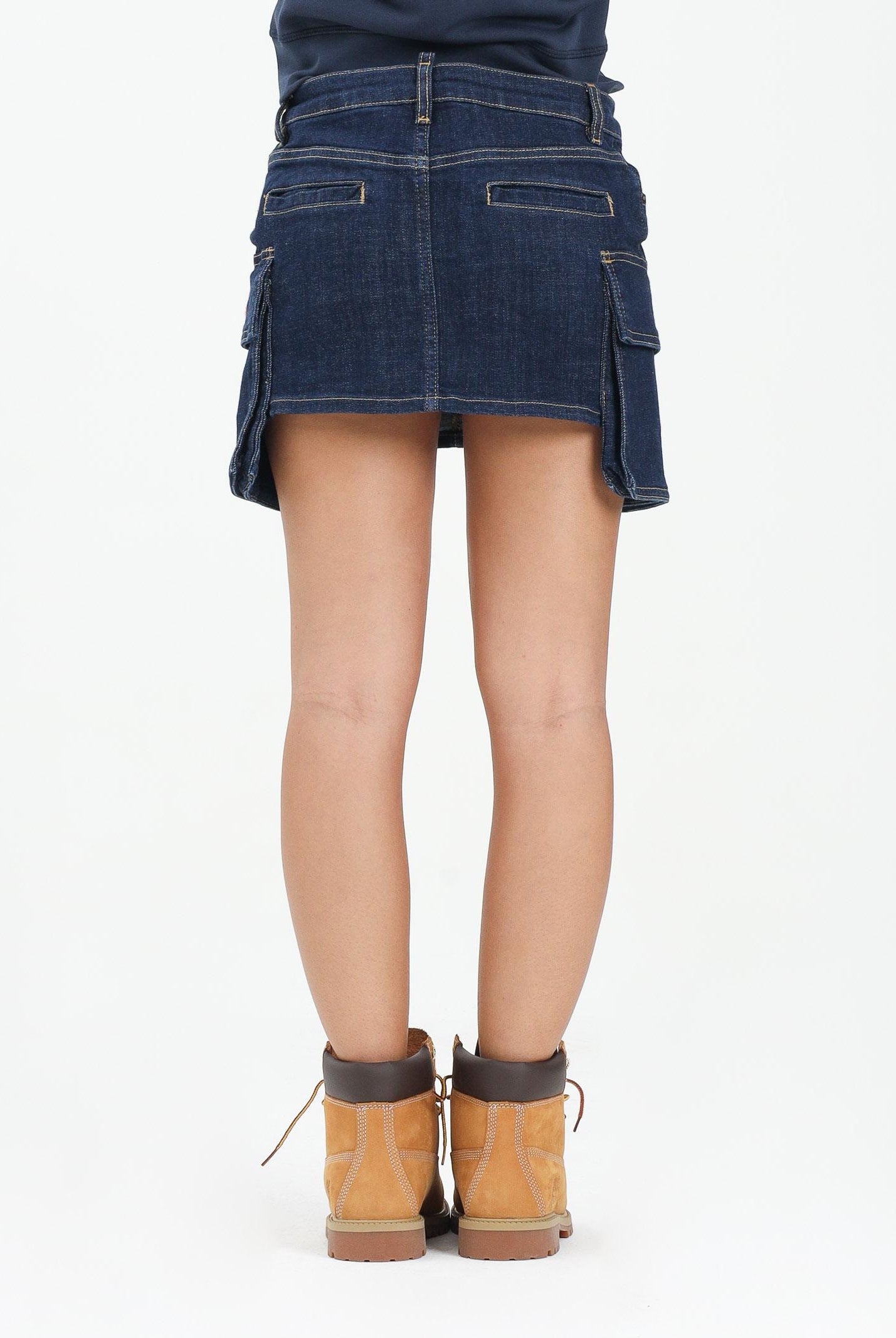 DSQUARED2 Gonna corta in denim blu per donna, ragazze e bambine con ricamo ICON DQ3138D0AFL DQ01 DSQUARED2