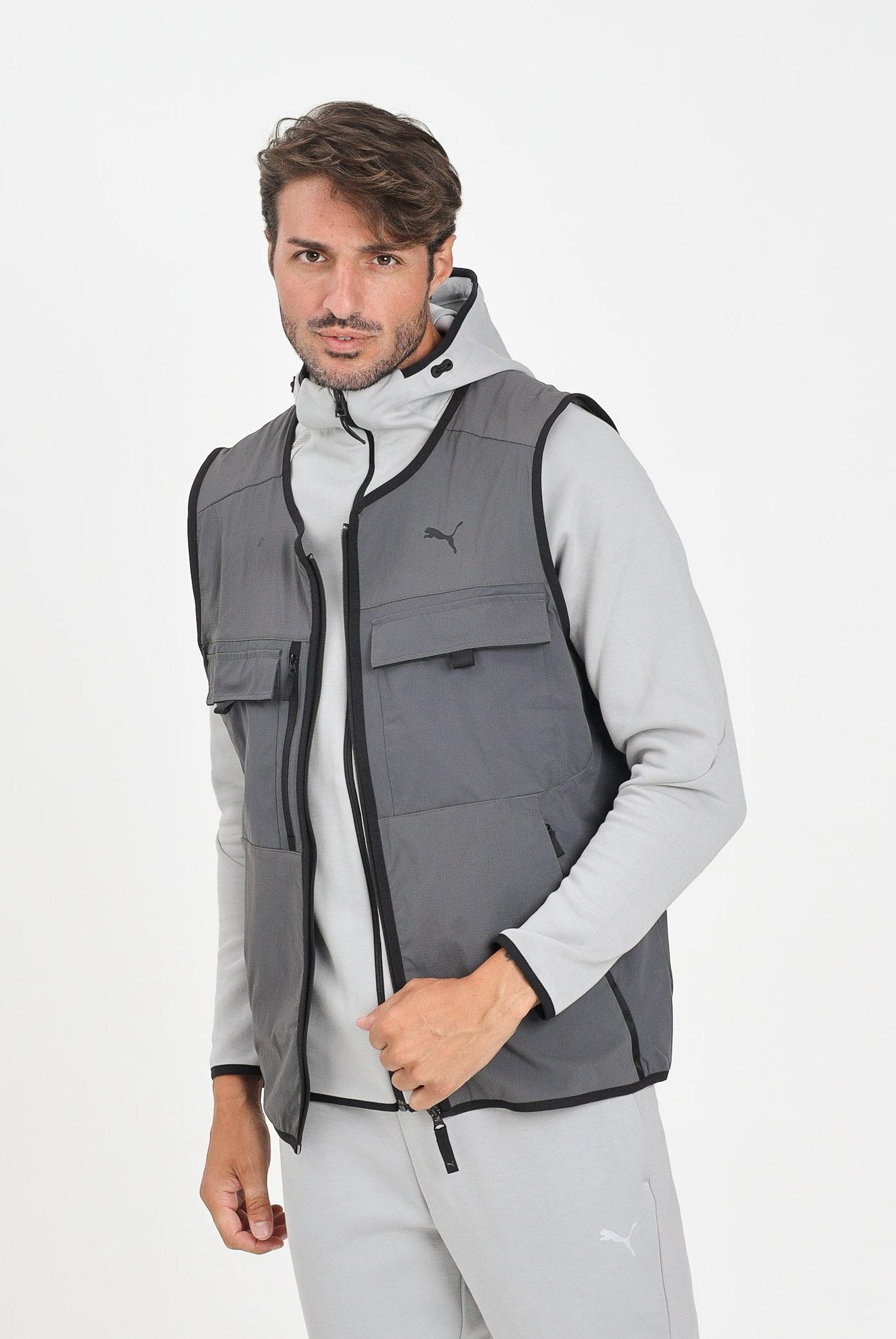 PUMA Smanicato PUMATECH grigio da uomo 629916 44 PUMA