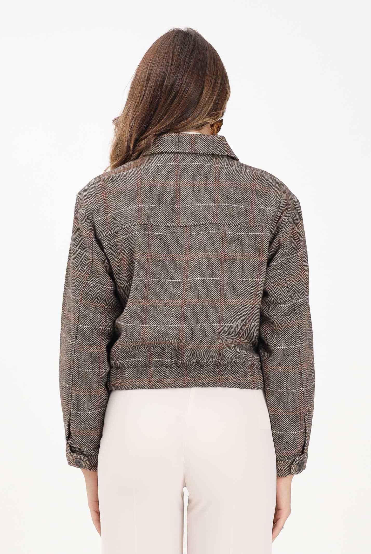 ONLY Cappottino da donna con motivo principe di Galles nelle tonalità beige-marrone 15356760 SealBrown ONLY