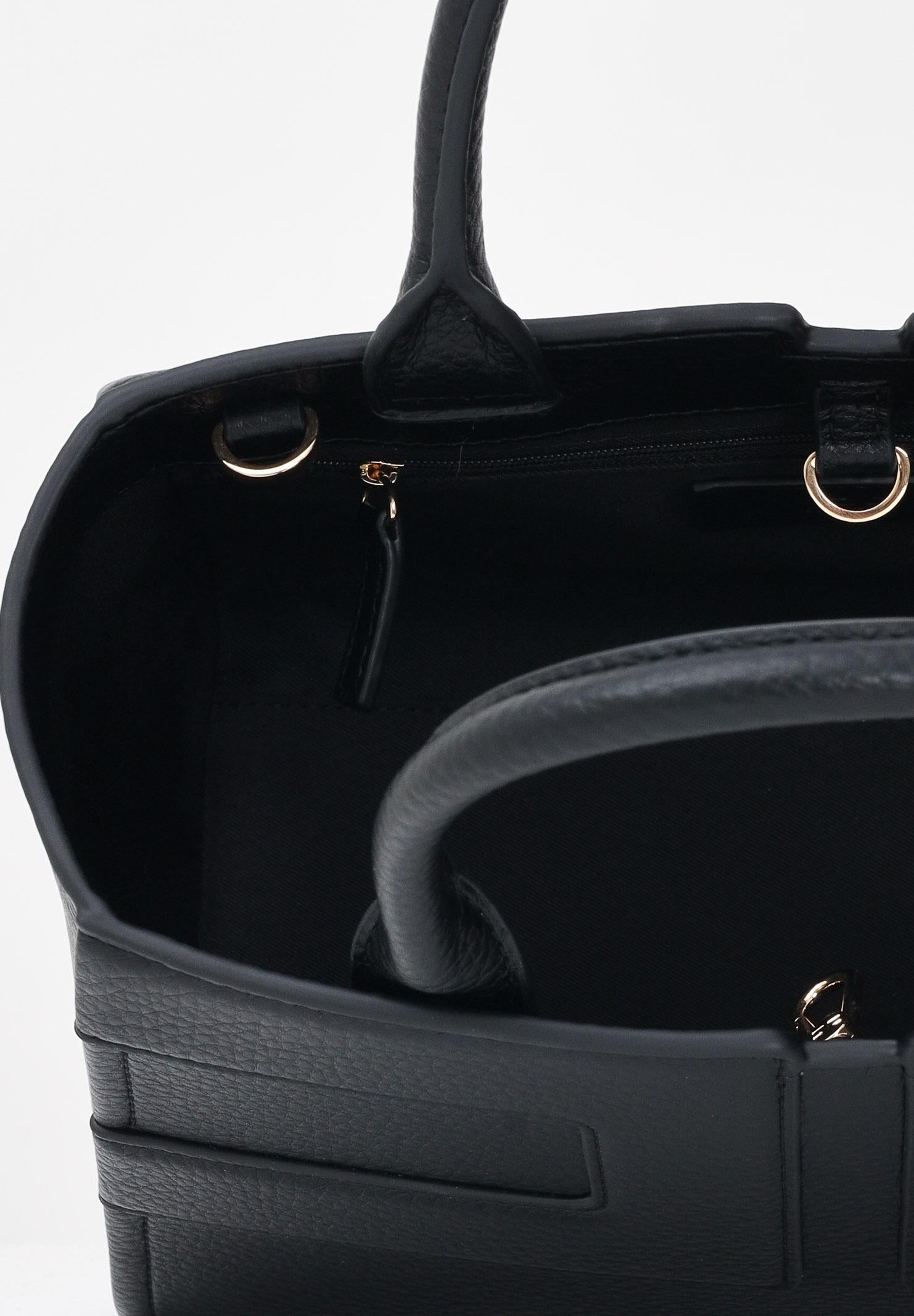 ELISABETTA FRANCHI Borsa a mano nera da donna con logo BS35A56E2 110 ELISABETTA FRANCHI