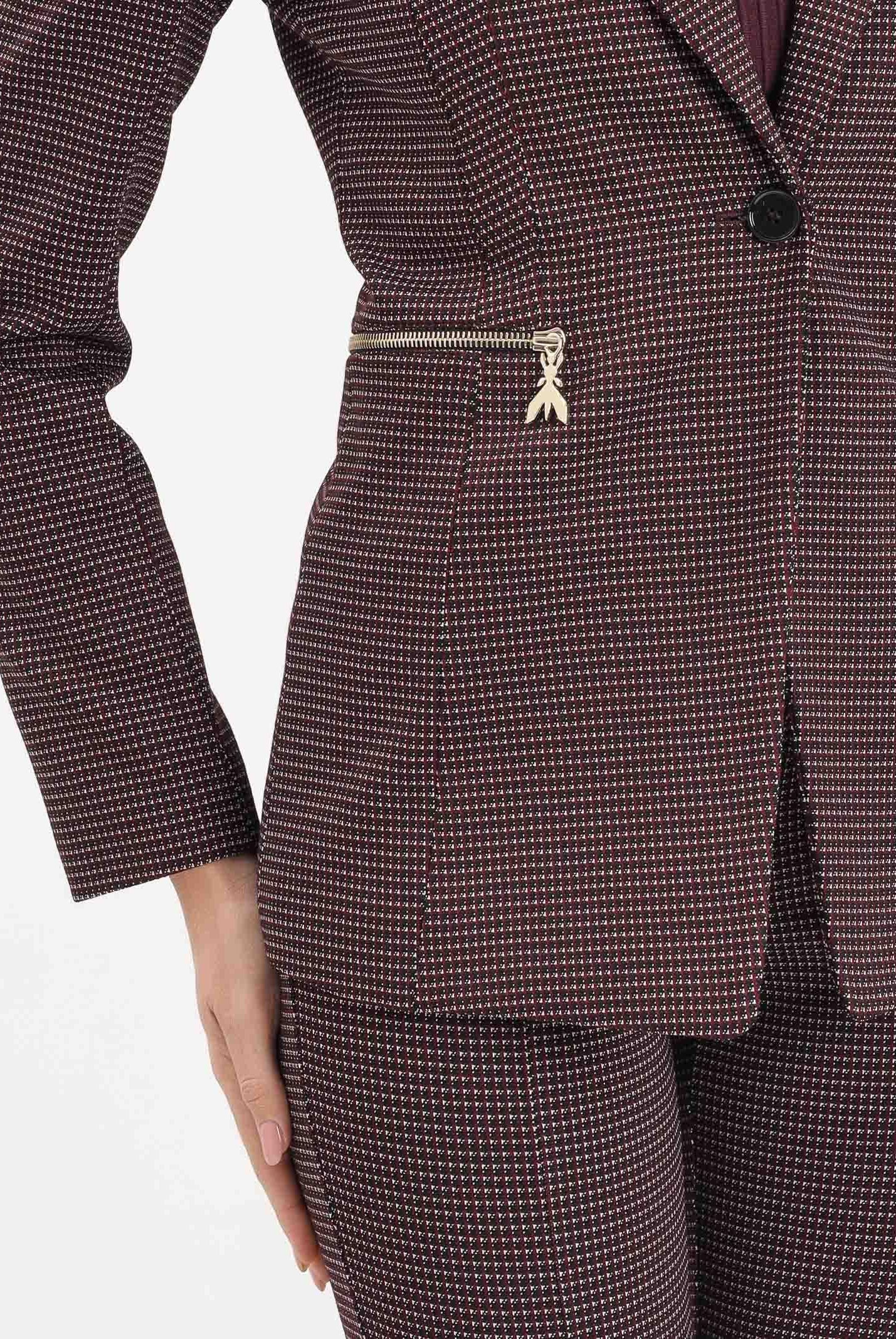 PATRIZIA PEPE Giacca bordeaux da donna con micro fantasia 8S0548A625 FG12 PATRIZIA PEPE