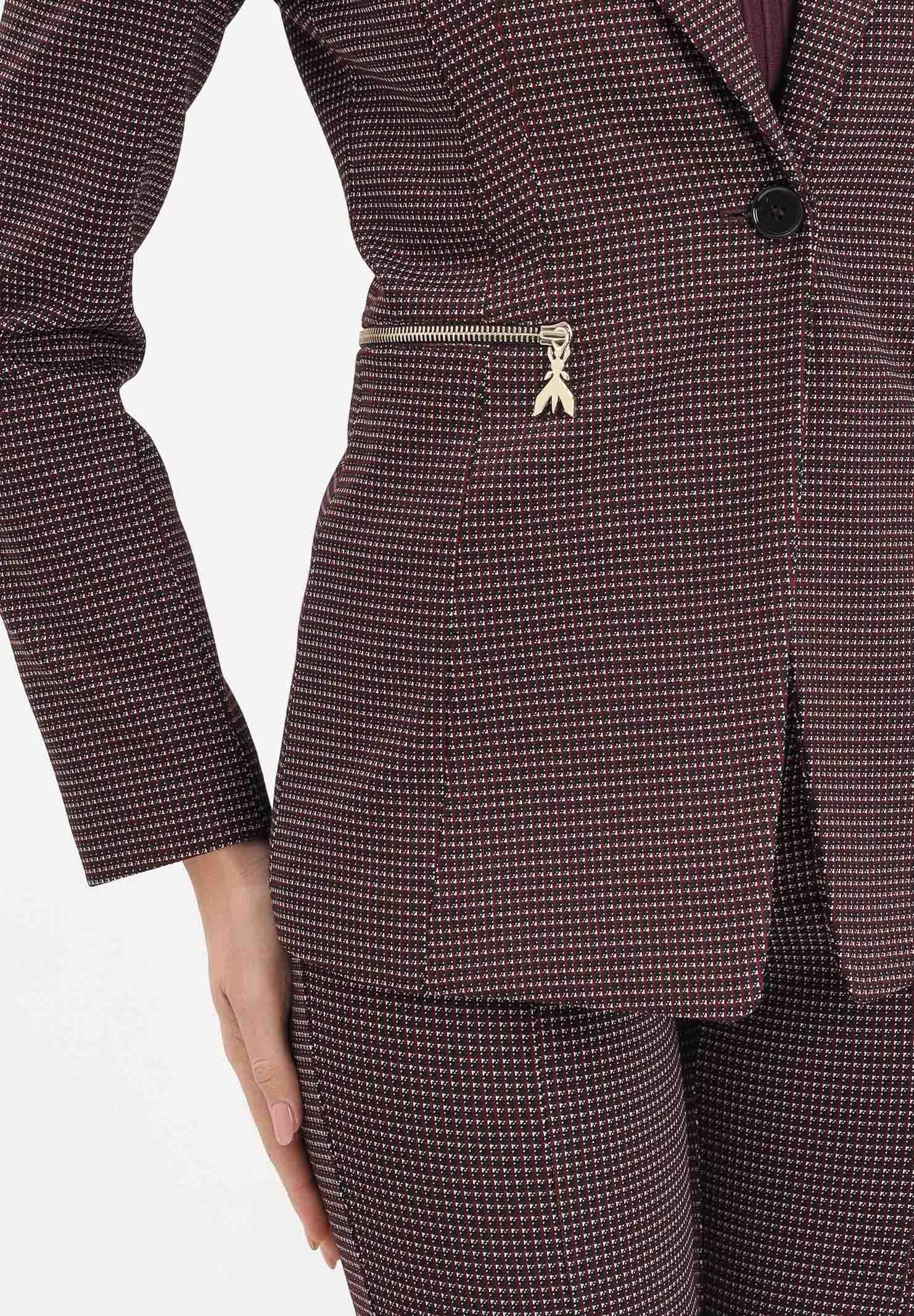 PATRIZIA PEPE Giacca bordeaux da donna con micro fantasia 8S0548A625 FG12 PATRIZIA PEPE