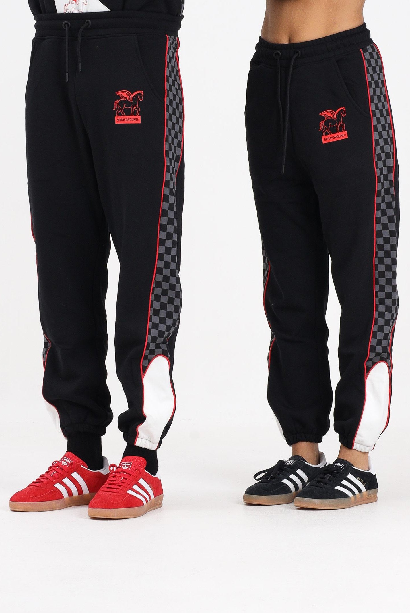 SPRAYGROUND Pantalone sportivo Triple Decker Heir to the Throne nero per uomo e donna SP775GGREY  SPRAYGROUND