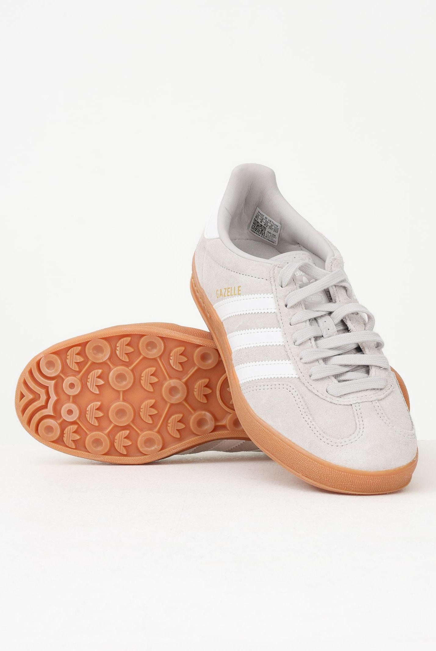 ADIDAS ORIGINALS Sneakers Gazelle Indoor grigio chiaro per uomo e donna HQ5153 . ADIDAS ORIGINALS