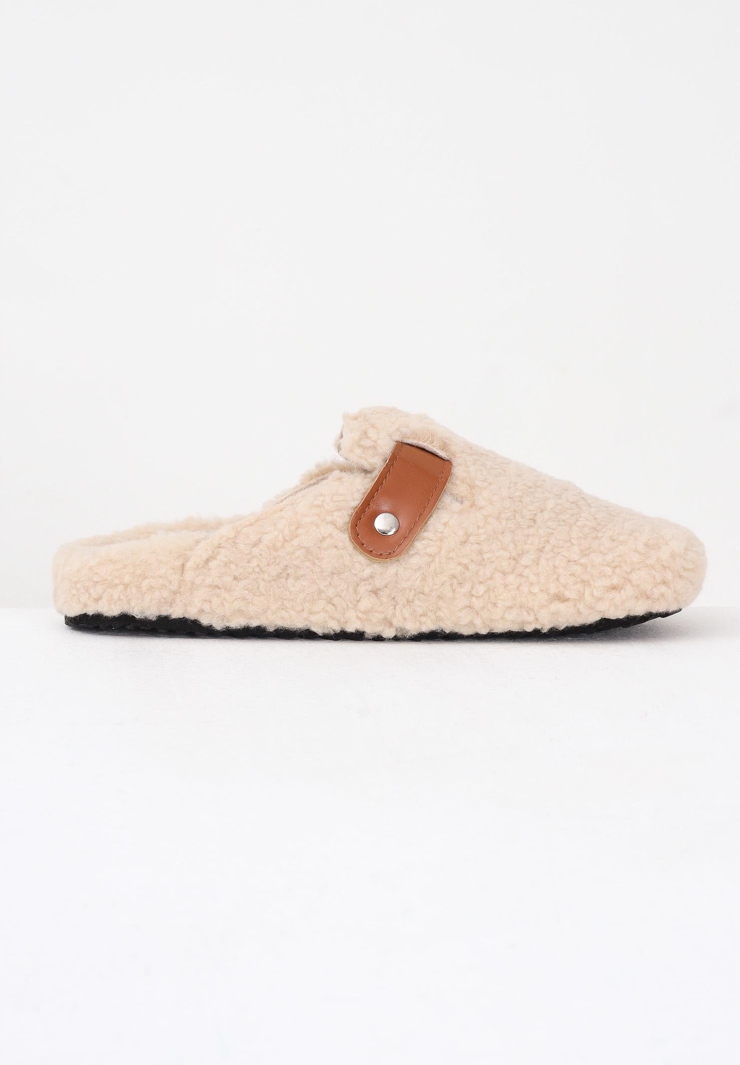 ONLY Ciabatte beige da donna in shearling sintetico 15356312 Sand ONLY
