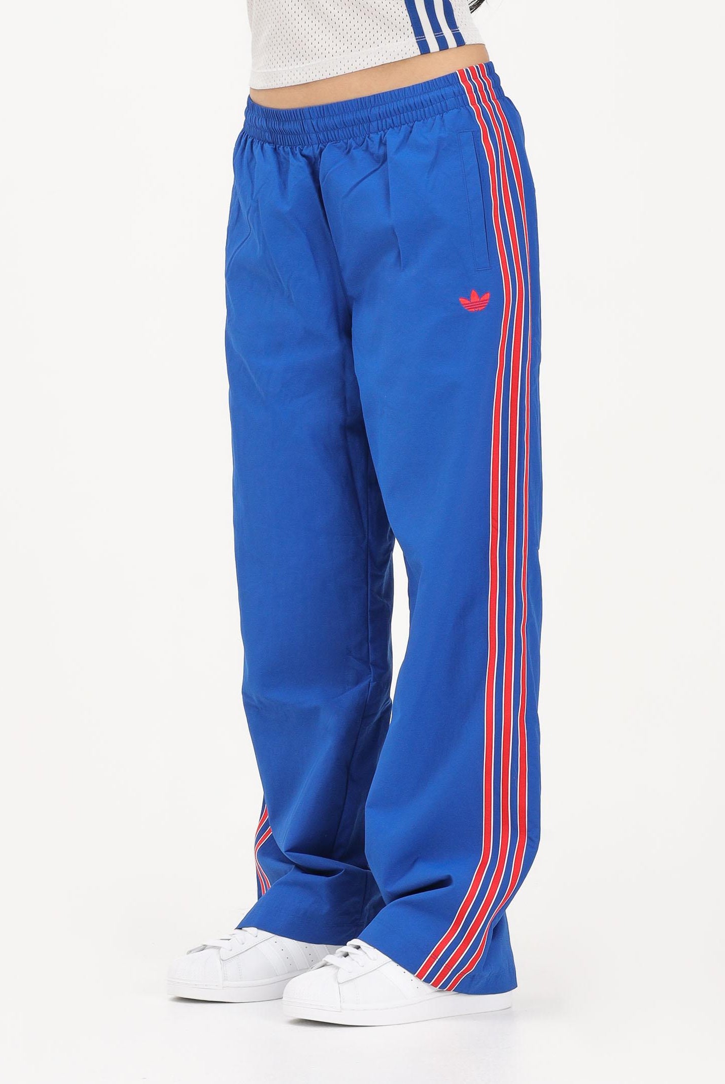 ADIDAS ORIGINALS Pantalone sportivo SST blu e rosso da donna KE2416 . ADIDAS ORIGINALS
