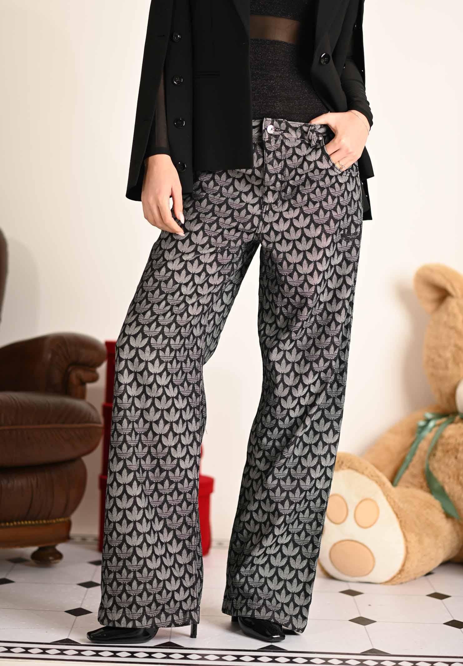 ADIDAS ORGINALS Jeans DENIM LOOSE MONOGRAM in denim nero da uomo KC6380 . ADIDAS ORIGINALS