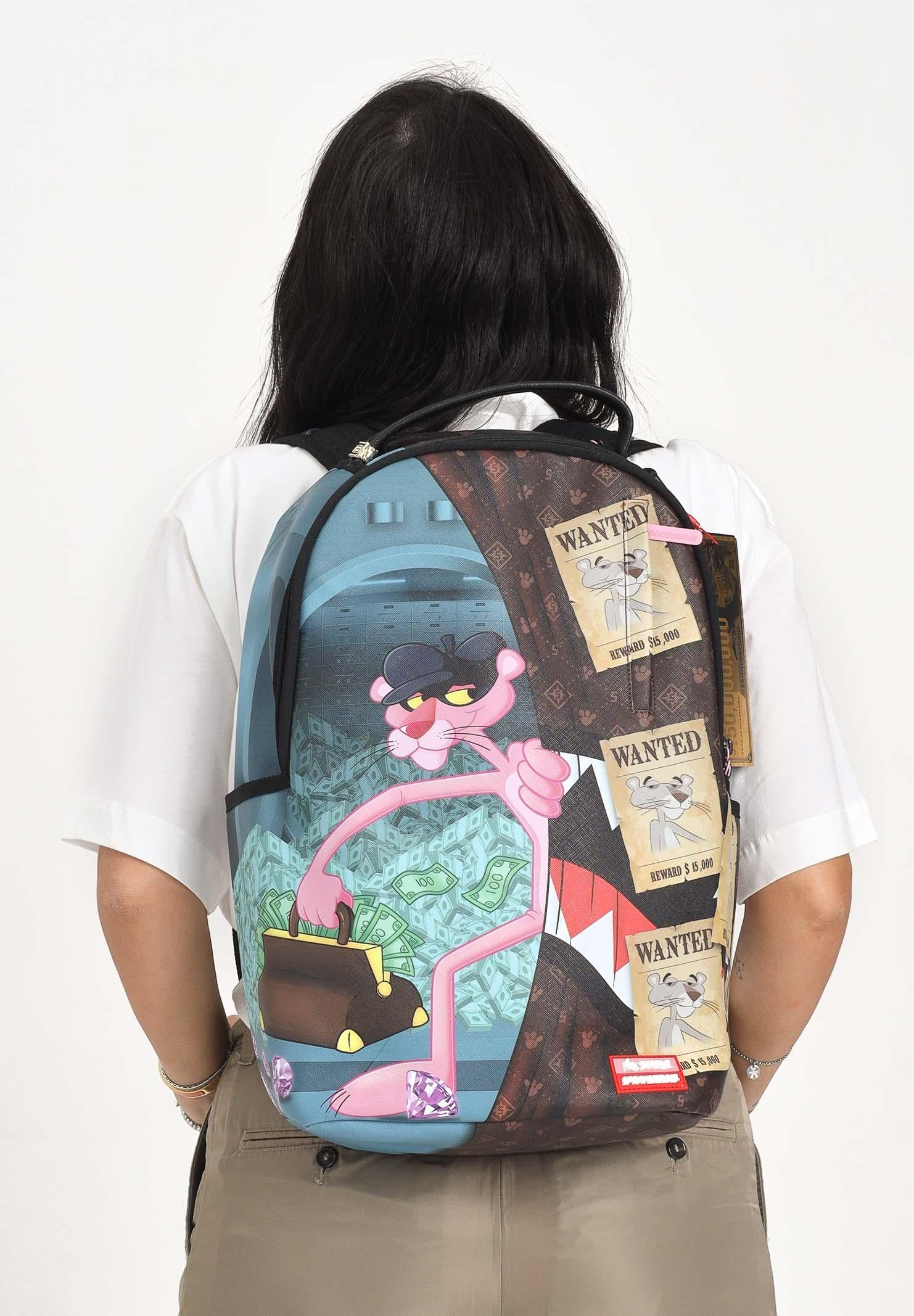 SPRAYGROUND Zaino PINK PANTHER BURGLAR ESCAPE DLXV marrone per uomo e donna 910B7773NSZ SPRAYGROUND