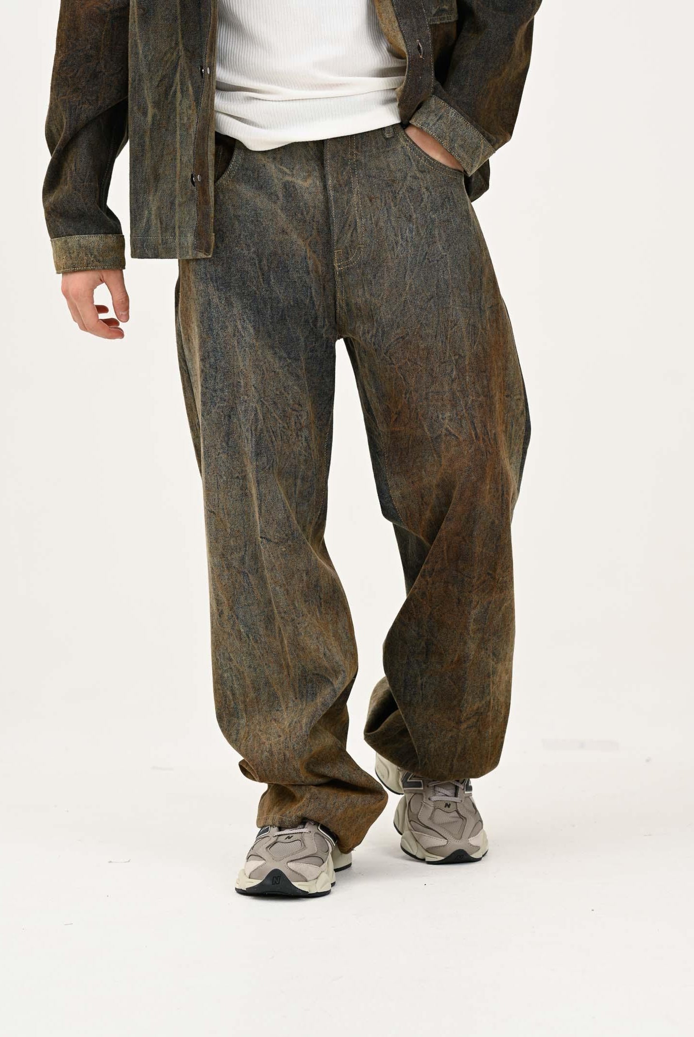 I'M BRIAN Jeans in denim vintage da uomo JASON3125 0028 I'M BRIAN