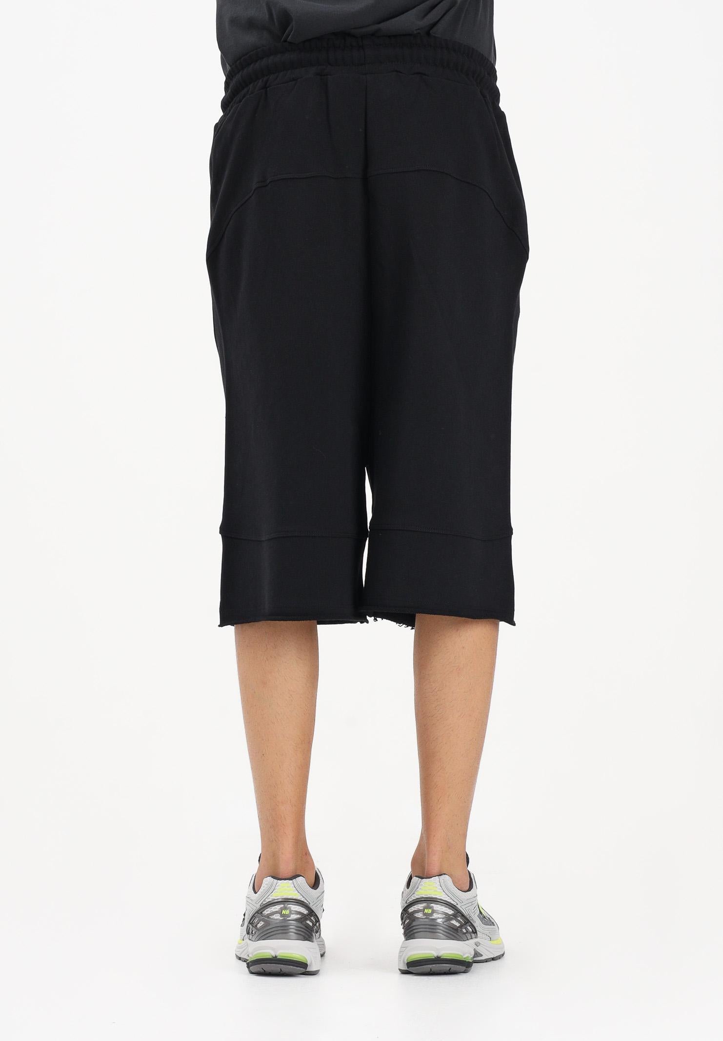 DISCLAIMER Shorts sportivo nero da uomo con stampa logo 26EDS55454 NE DISCLAIMER