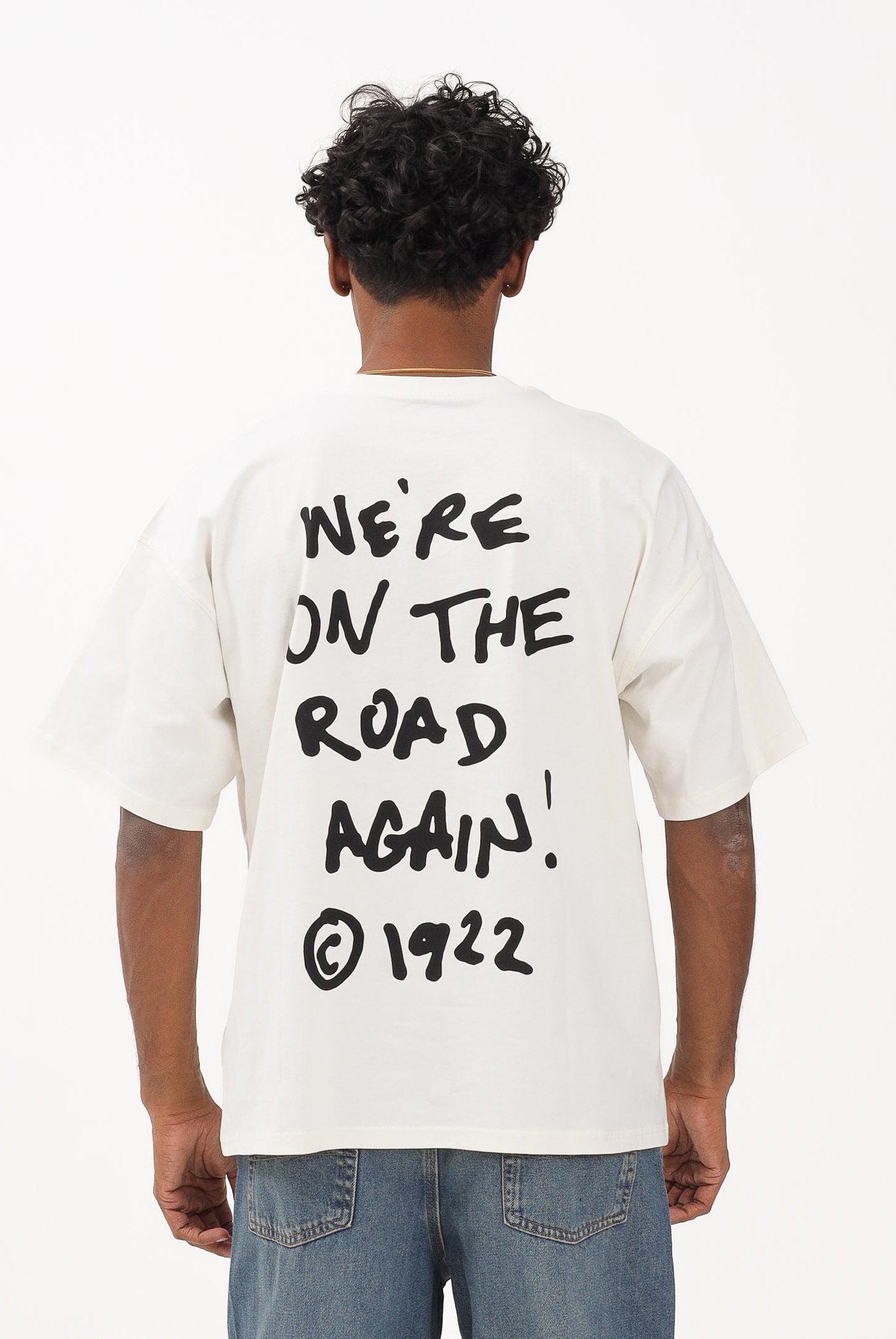 DICKIES SNEEDVILLE t-shirt a maniche corte panna da uomo con stampa graffito sul petto e sul retro DK0A87QOC481 DIckies