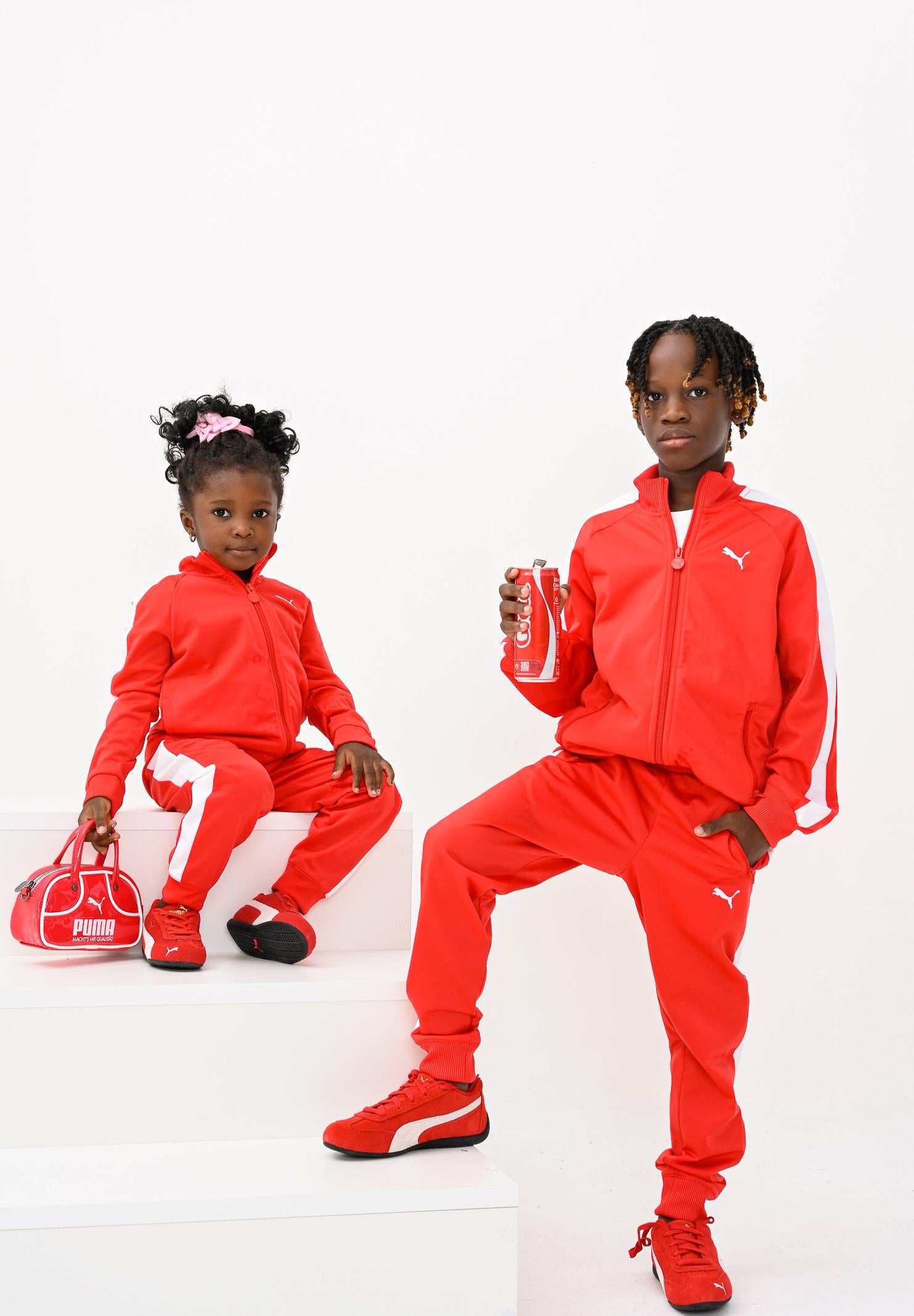 PUMA Tuta T7 ALWAYS ON rossa per bambino e bambina 633777 11 PUMA