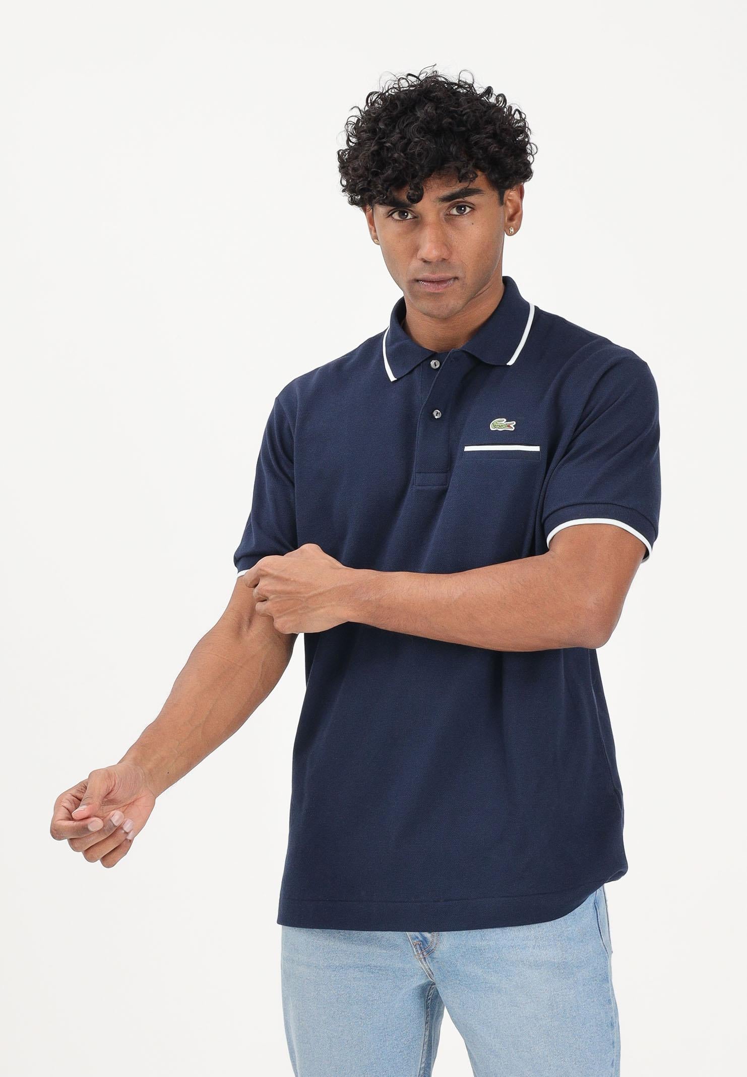 LACOSTE Polo a manica corta classic fit L.12.12 blu da uomo PH9838 HHW LACOSTE