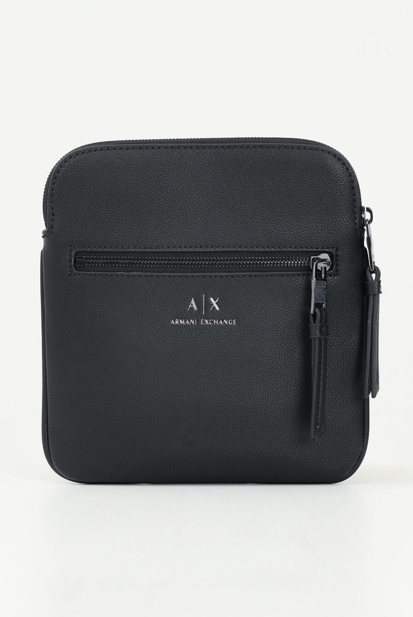 Borsello nero da uomo in ecopelle con logo frontale 952391CC830 00020 ARMANI EXCHANGE