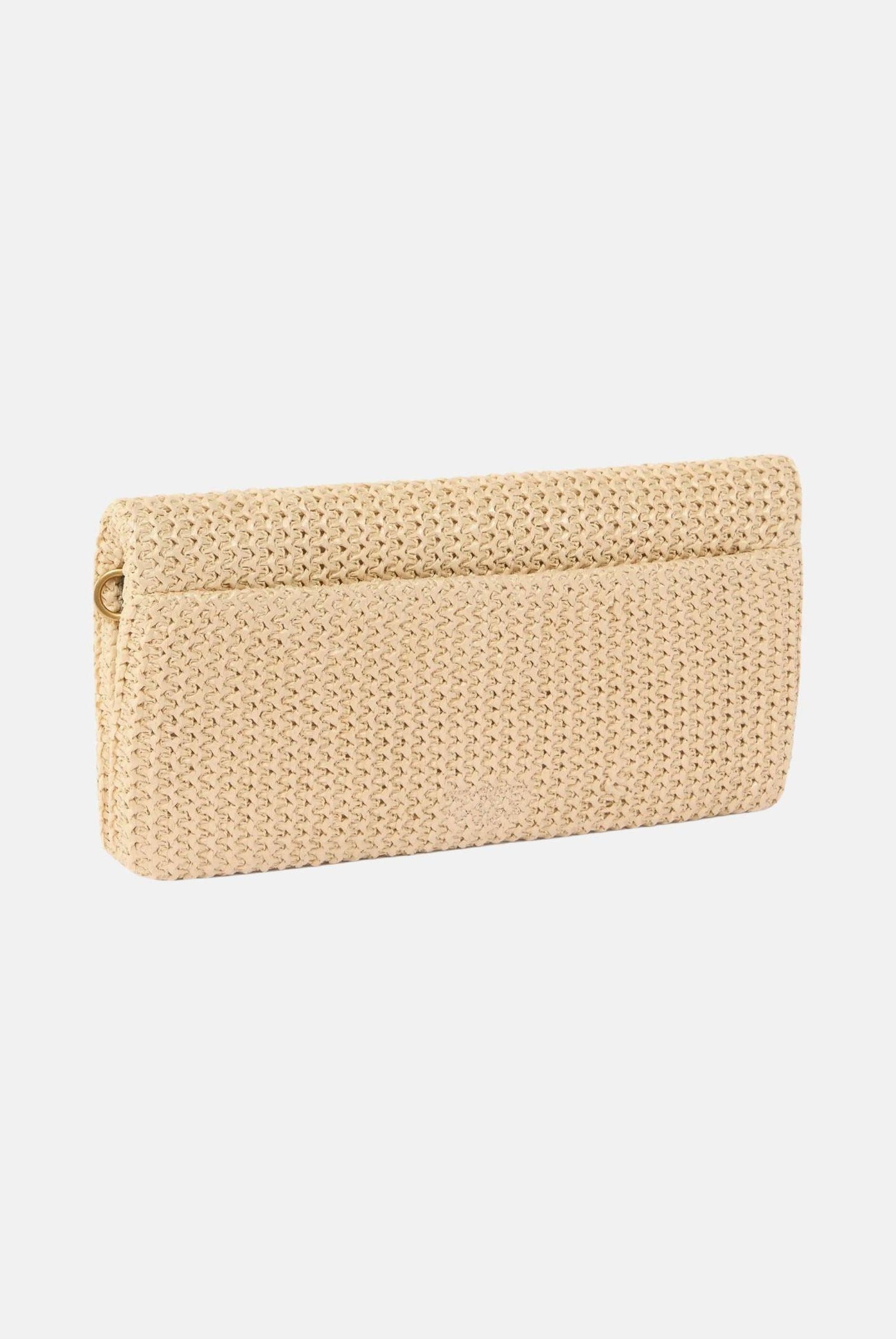 PINKO Pochette Love Bag Click Soft Horizontal Mini in rafia beige da donna 106023A391 C24Q PINKO