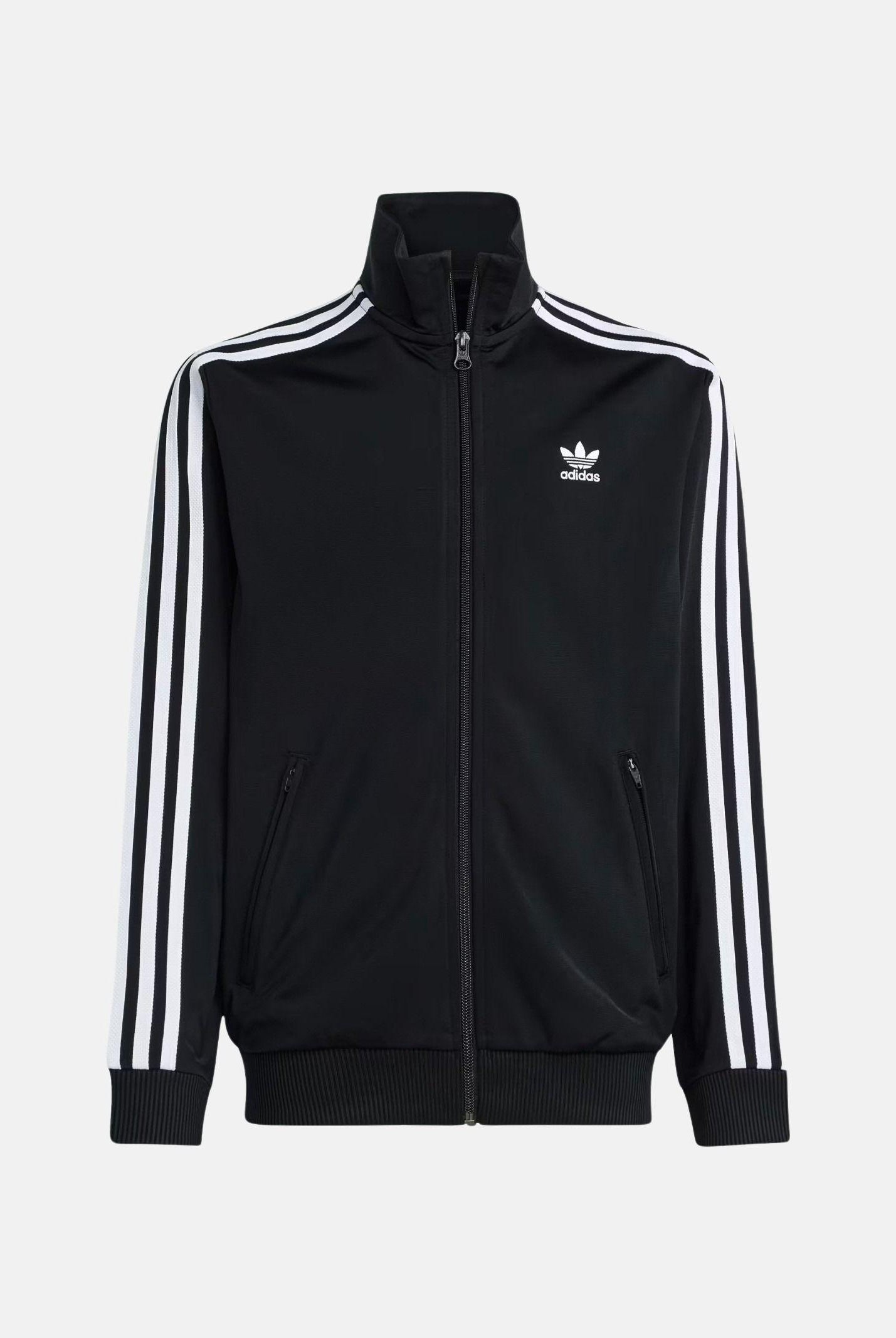 ADIDAS ORIGINALS Felpa con zip FIREBIRD LOOSE nera per bambino e bambina KE0892 . ADIDAS ORIGINALS