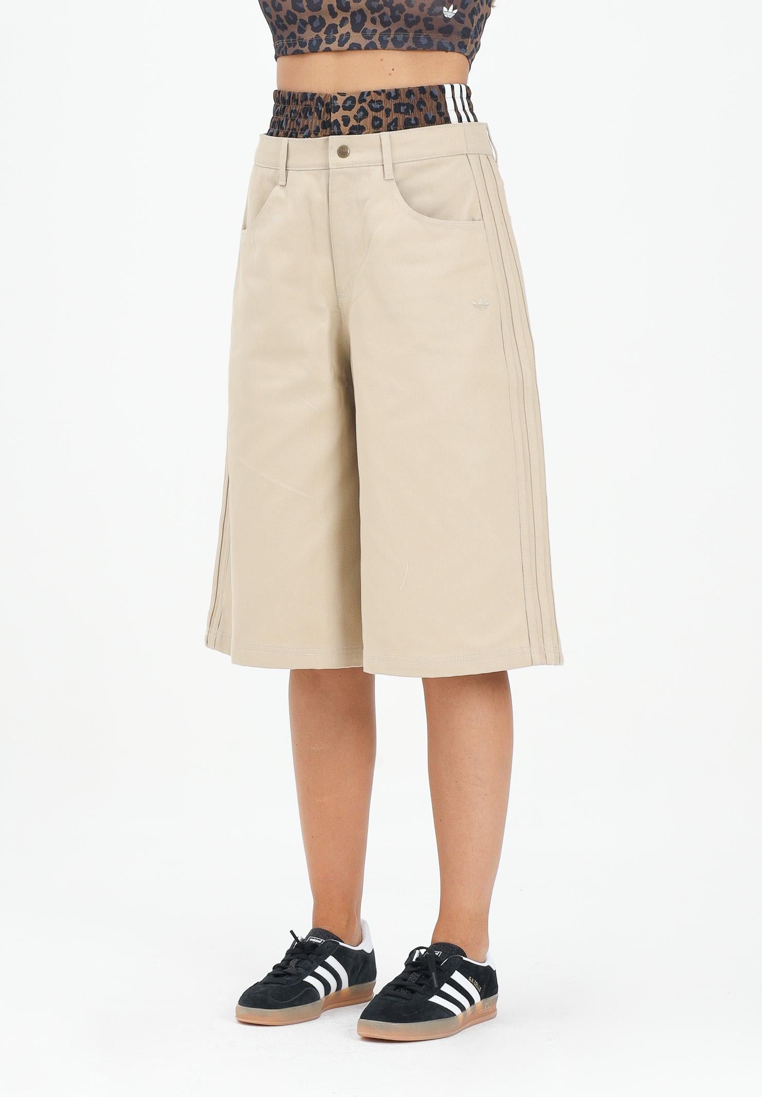 ADIDAS ORIGINALS Bermuda Firebird Utility beige da donna JX8762 ADIDAS ORIGINALS