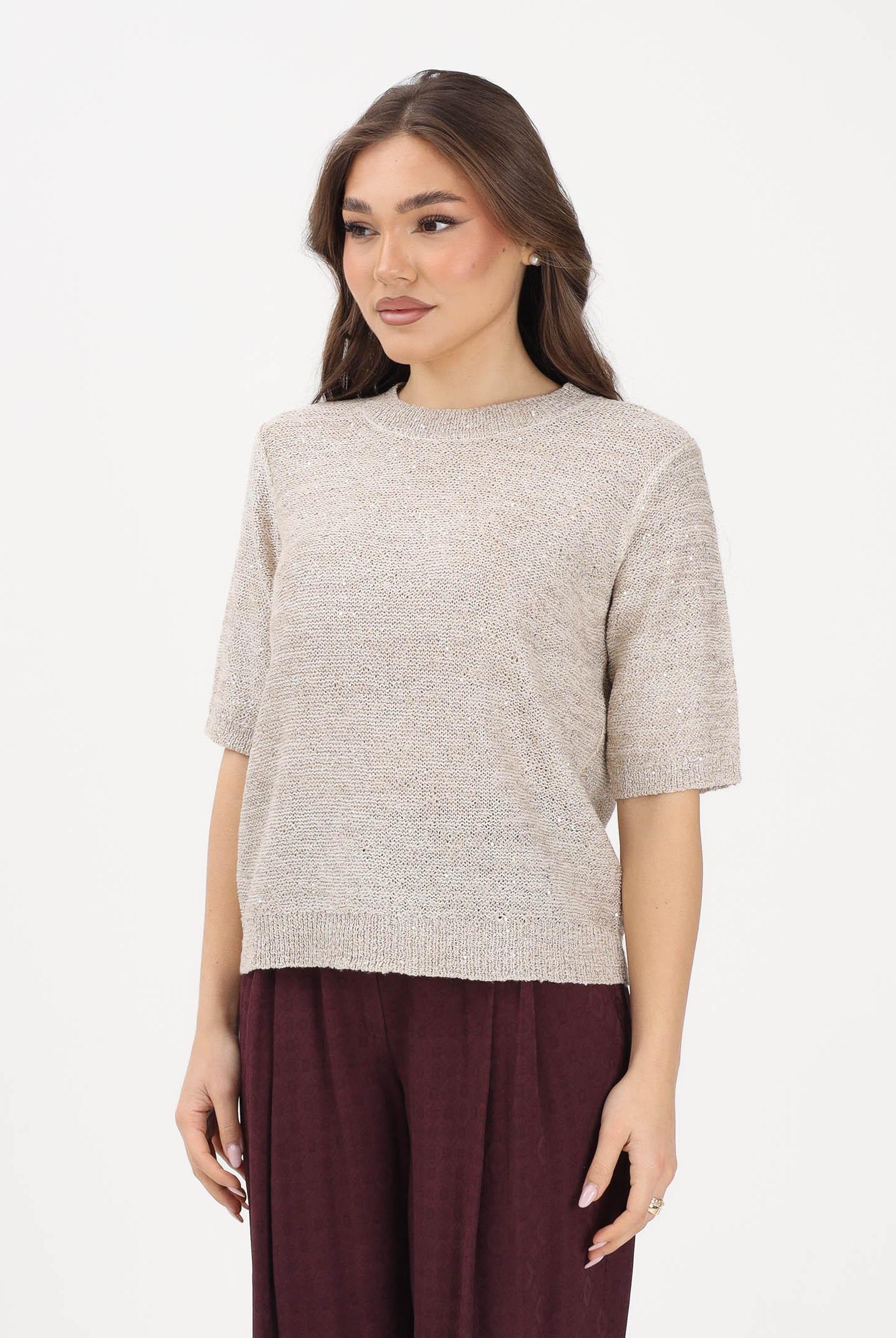 JDY Maglia a manica corta beige da donna 15366194 FO JDY