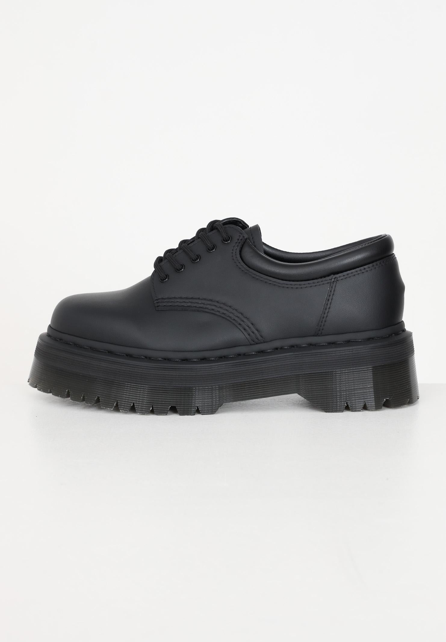 DR.MARTENS Scarpe stringate Vegan 8053 Quad Mono in pelle nere da donna 31176001-V 8053 QUAD MONO DR.MARTENS