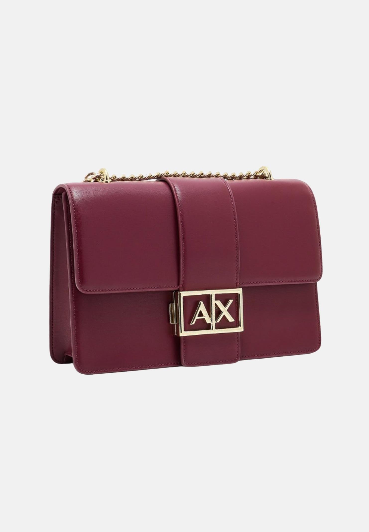 ARMANI EXCHANGE Borsa a tracolla bordeaux da donna con logo XW000070AF12039 UA343 ARMANI EXCHANGE