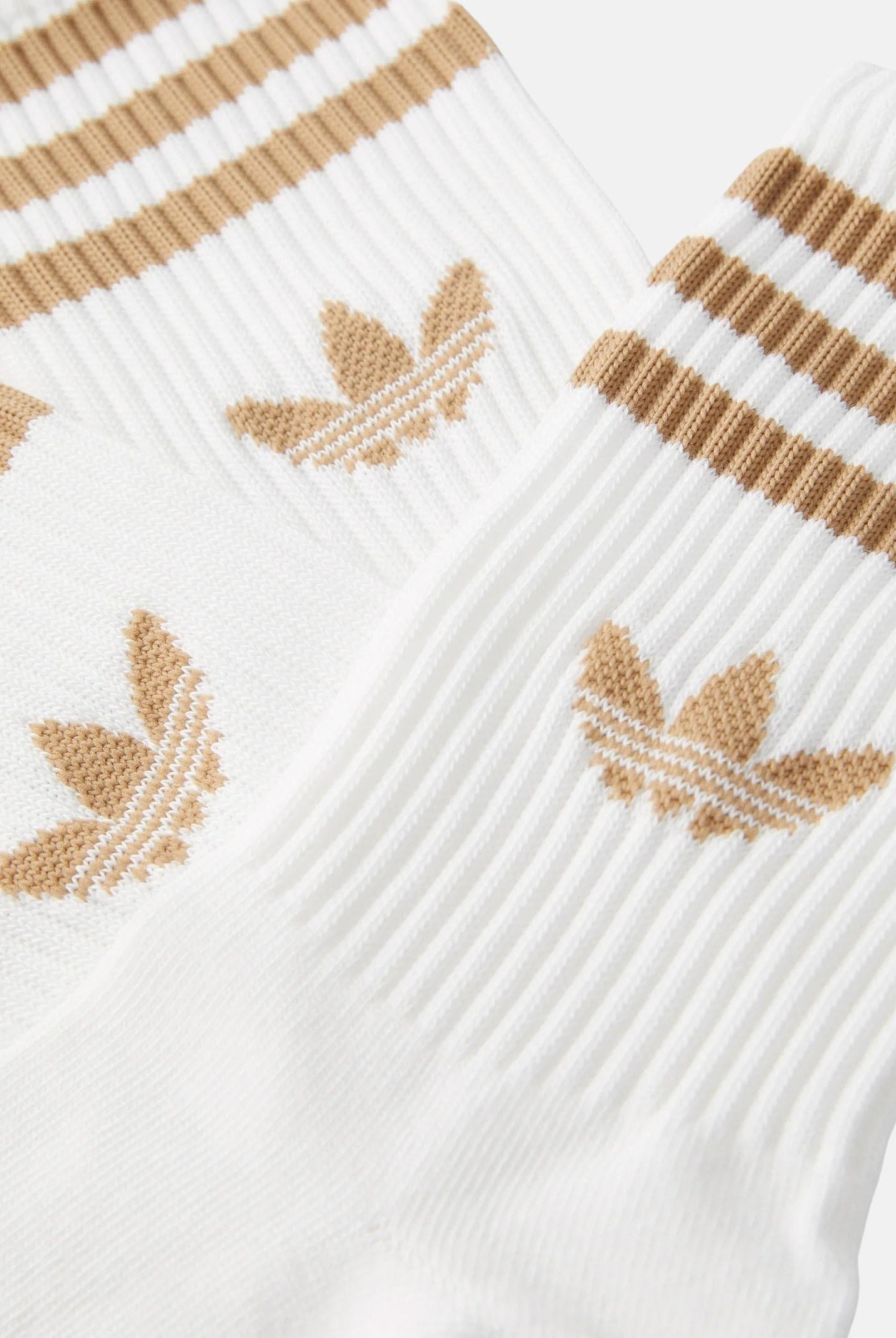 ADIDAS ORIGINALS Calzini (3 paia) 3-Stripes bianchi e beige per uomo e donna JV7407 . ADIDAS ORIGINALS