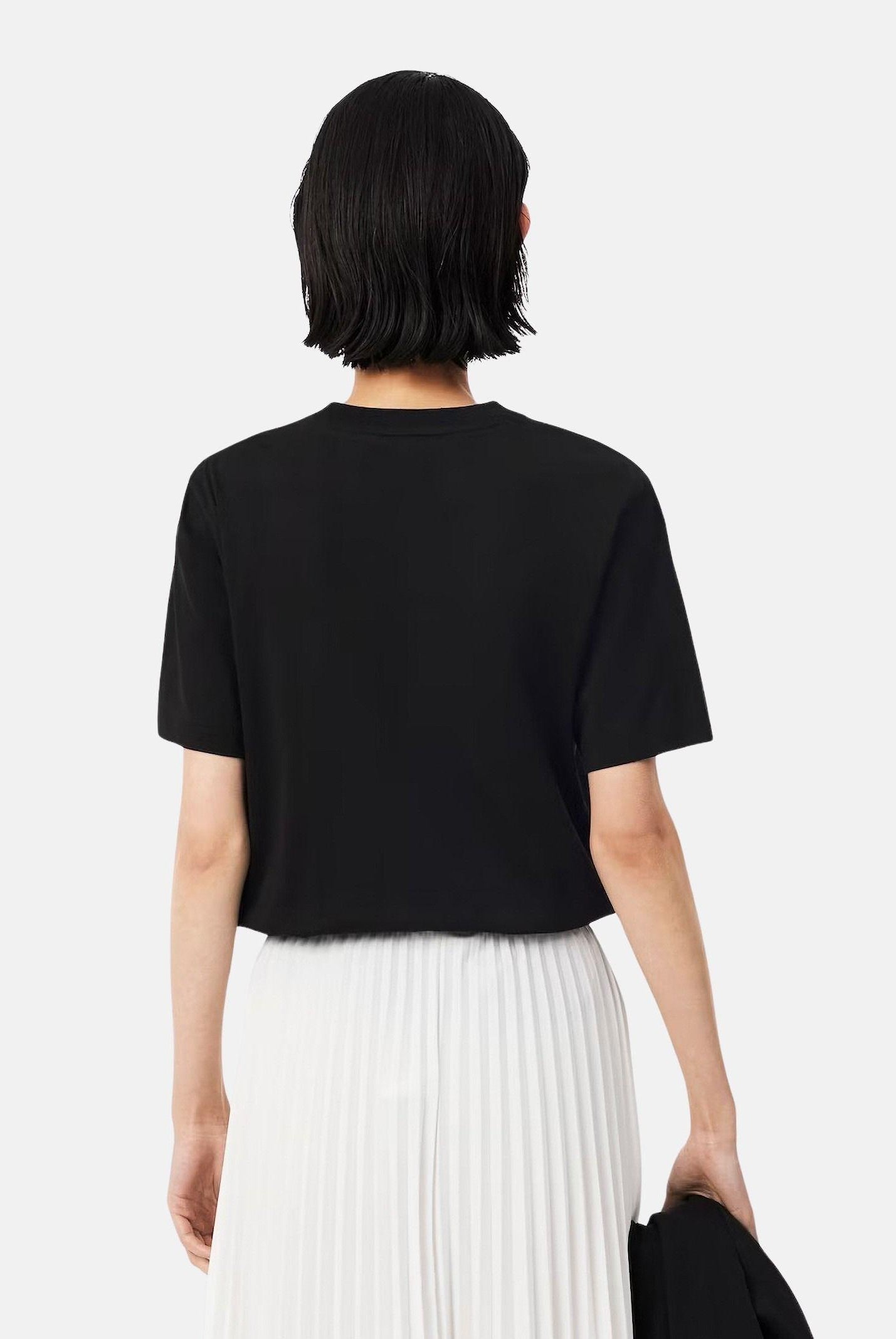 LACOSTE T-shirt in morbido cotone Relaxed Fit, colore brand Black corrispondente al nero, da donna. TF7215 031 LACOSTE
