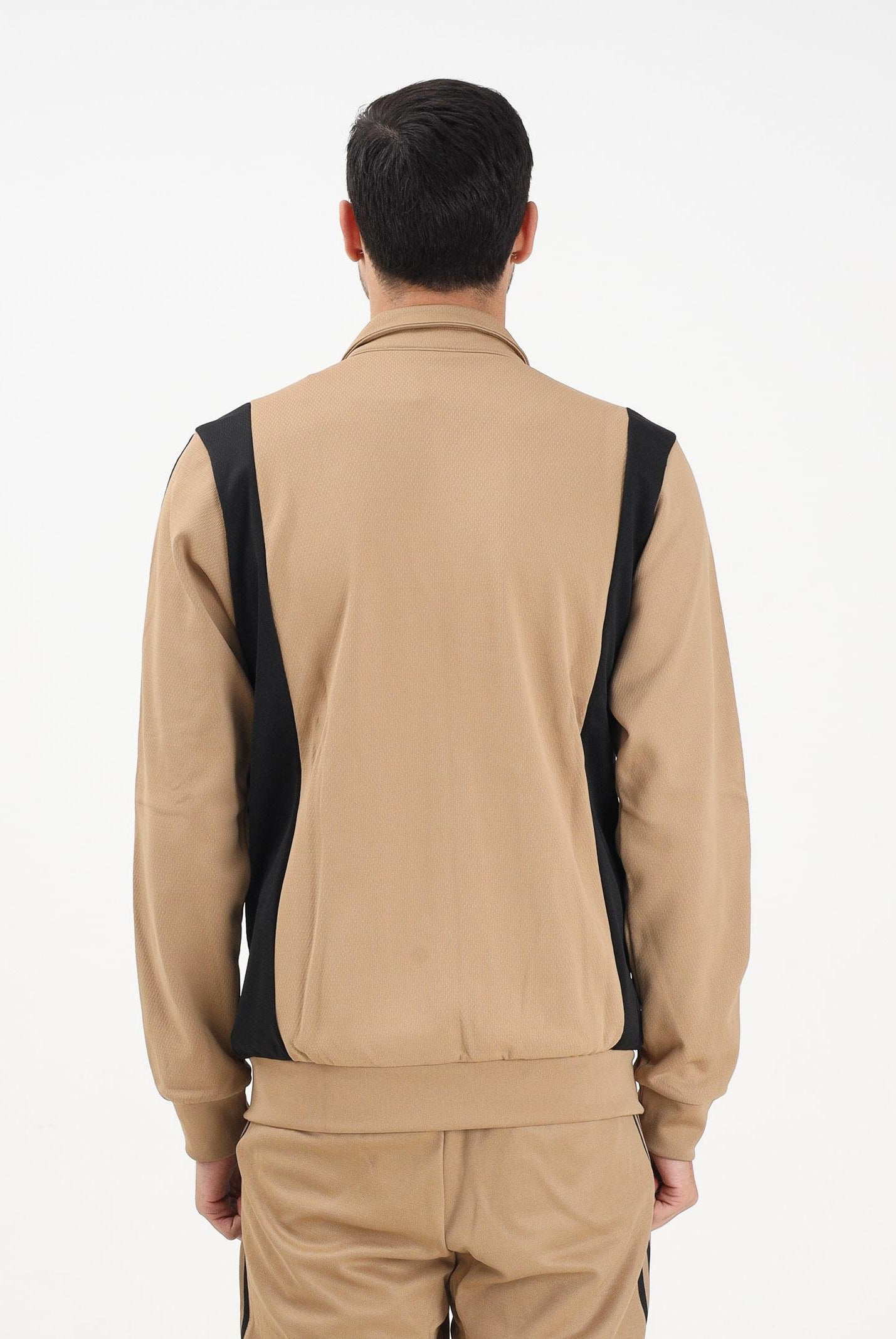 ADIDAS ORIGINALS Felpa con zip Adicolor Panel beige e nera da uomo JY1427 ADIDAS ORIGINALS