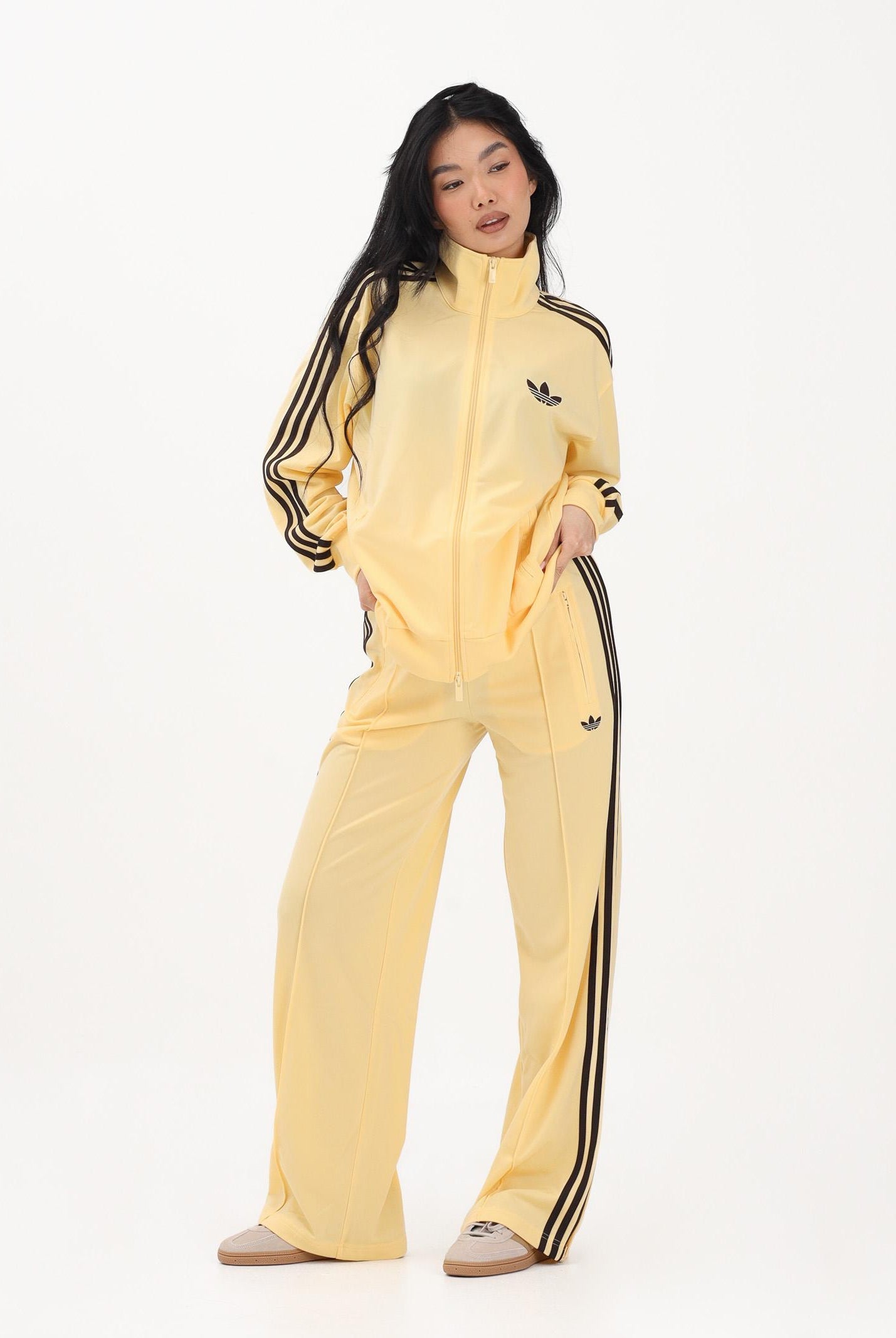 ADIDAS ORIGINALS Pantalone sportivo FB TP Loose giallo da donna KU8129 . ADIDAS ORIGINALS
