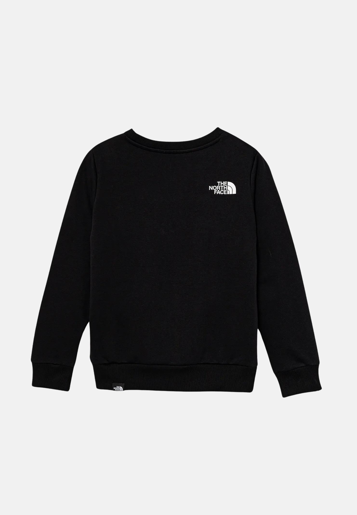 THE NORTH FACE Felpa girocollo Simple Dome nera per bambino e bambina NF0A8AXYJK31 THE NORTH FACE