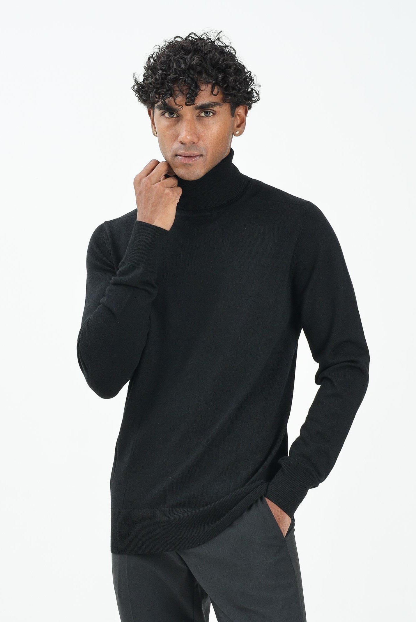 PATRIZIA PEPE Maglioncino a collo alto nero da uomo 5K0167K124 K102 PATRIZIA PEPE