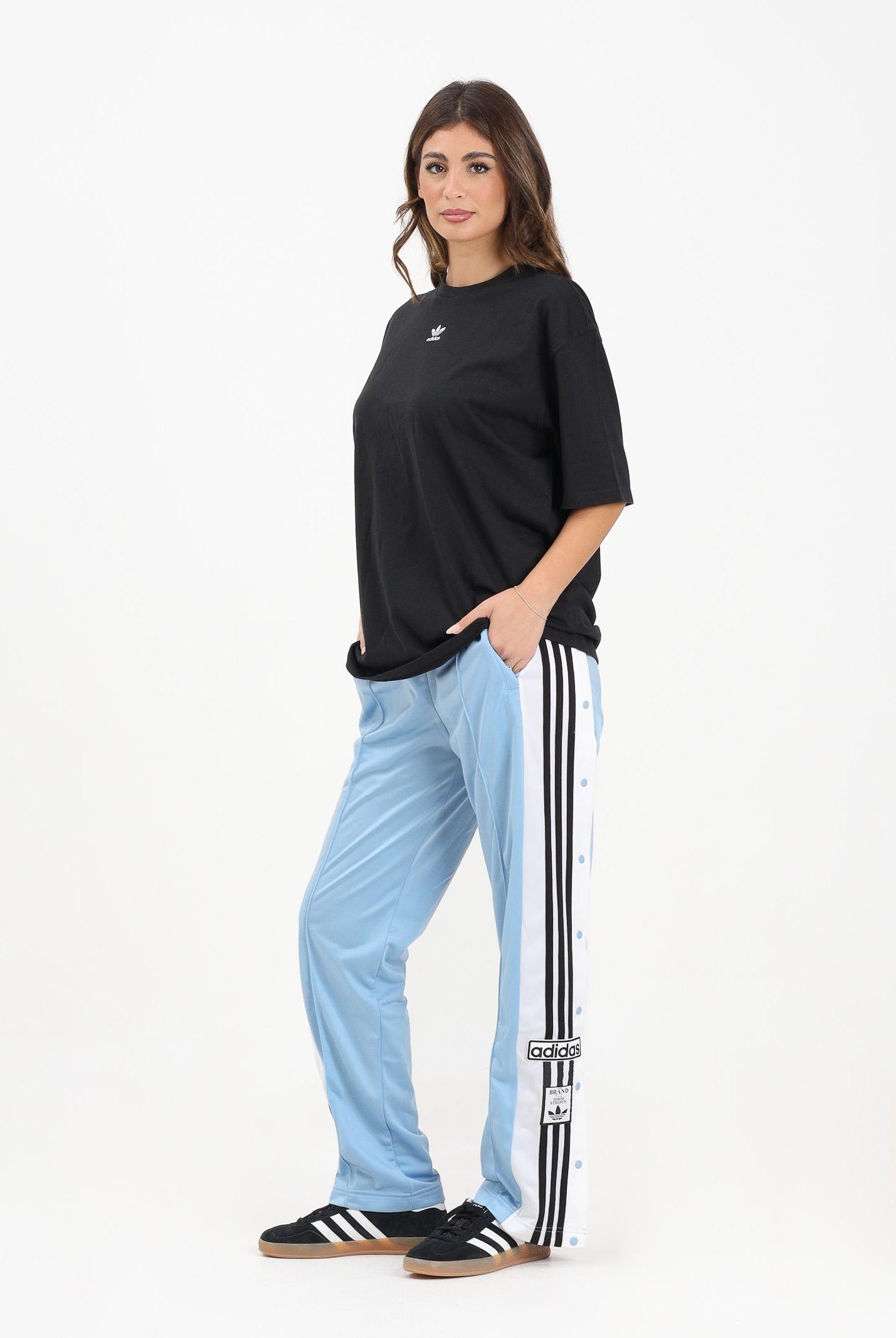 ADIDAS ORIGINALS Pantalone sportivo Adibreak azzurro da donna JV7513 . ADIDAS ORIGINALS