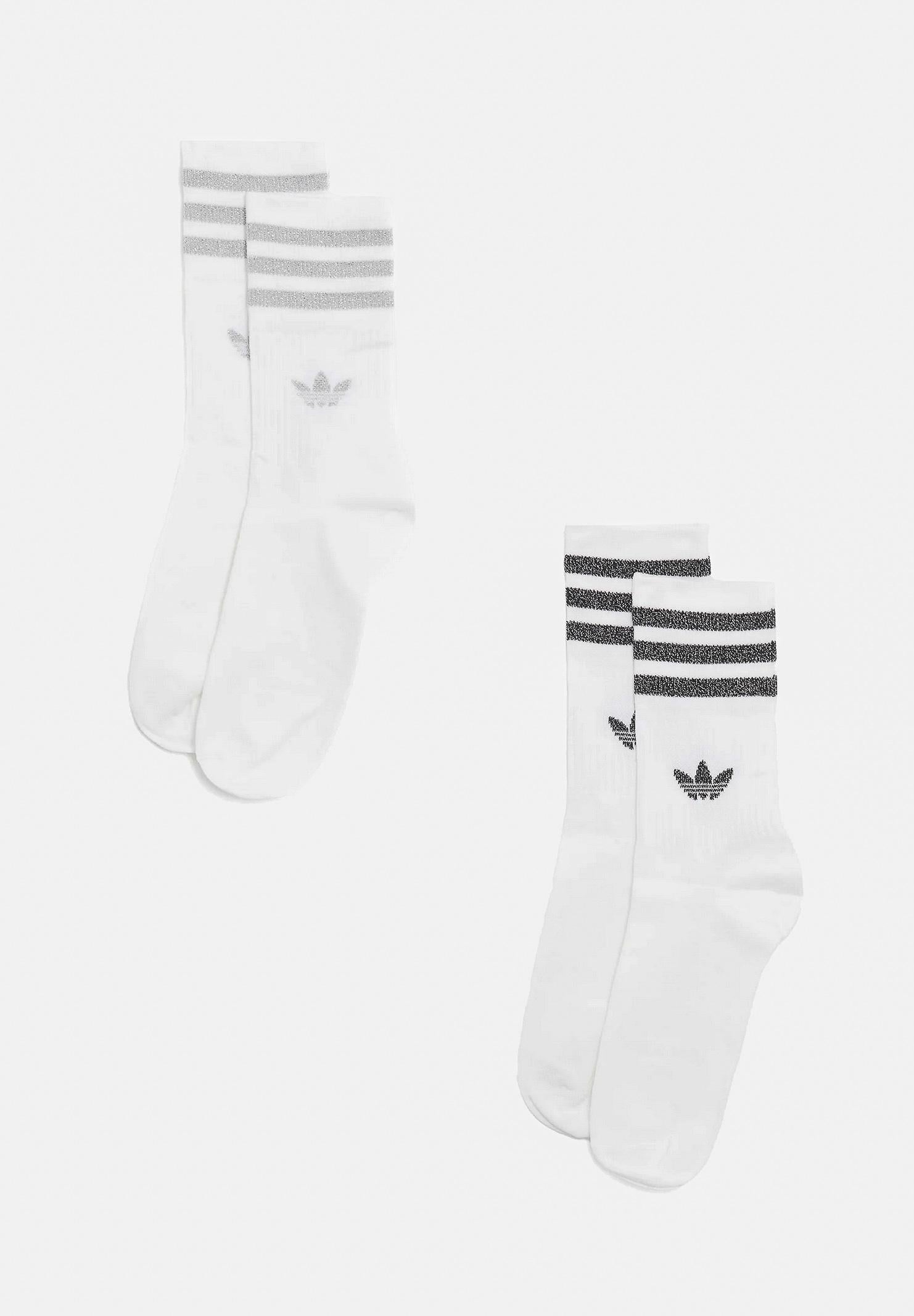 ADIDAS ORIGINALS Calzini (2 paia) Mid-Cut Glitter bianchi da uomo HC9561 . ADIDAS ORIGINALS