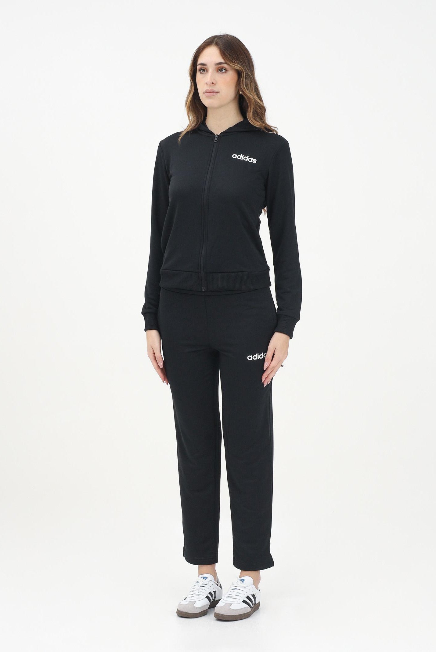 ADIDAS PERFORMANCE Tuta sportiva Essentials Linear nera da donna JD2695 . ADIDAS PERFORMANCE