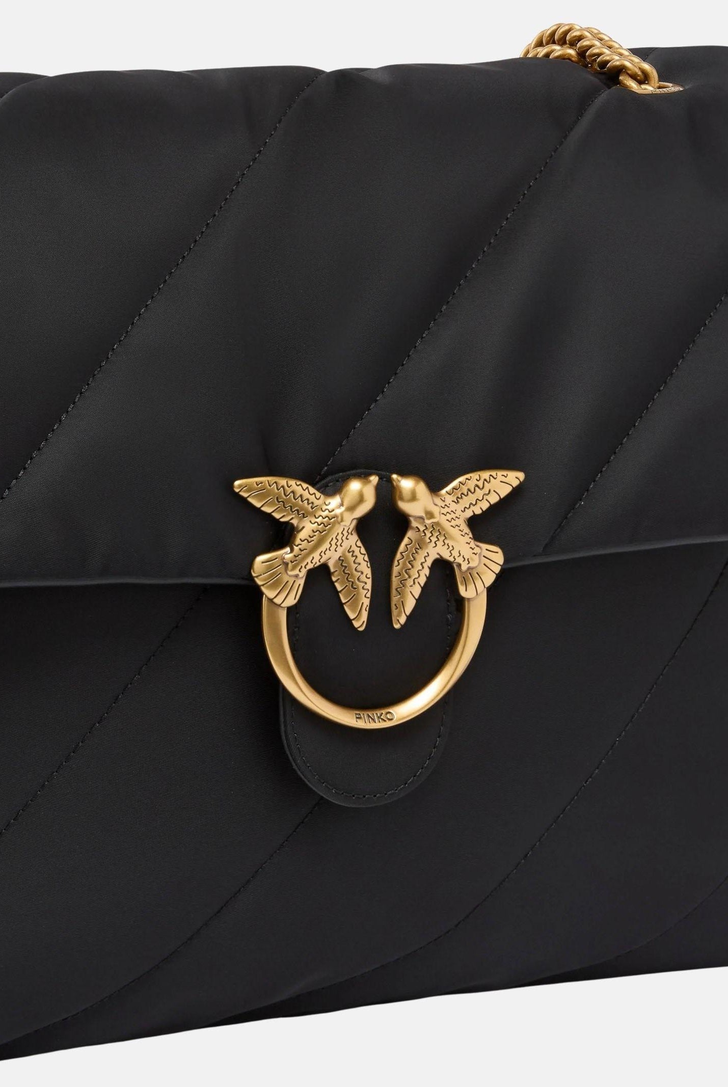 PINKO Shopper Extra Love Bag Puff nera da donna 103347A358 Z99Q PINKO