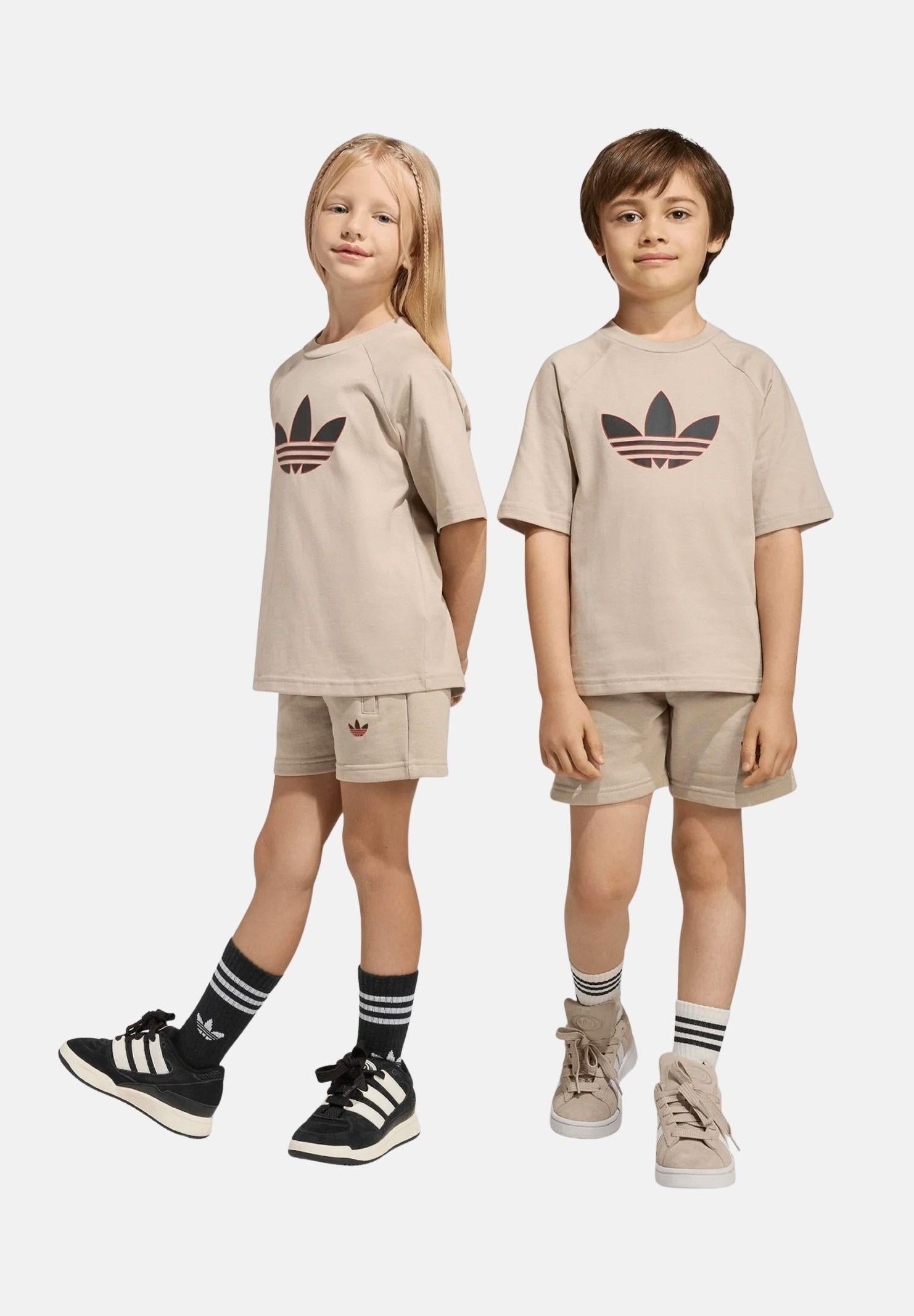 ADIDAS ORIGINALS Completino TREFOIL LOOSE beige da bambino KD5764 . ADIDAS ORIGINALS