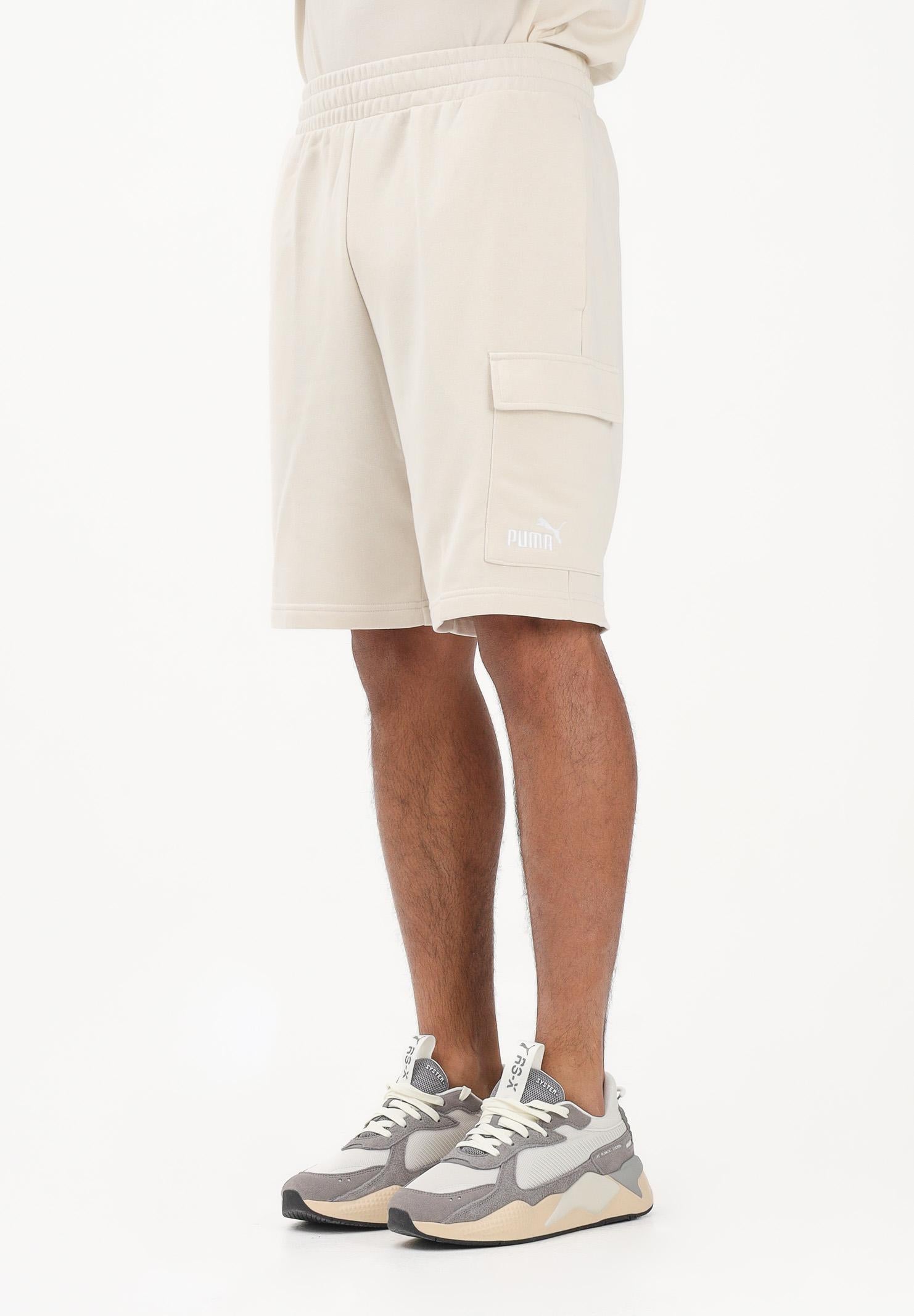 PUMA Shorts cargo Essentials con logo N. 1 panna da uomo 682662 87 PUMA