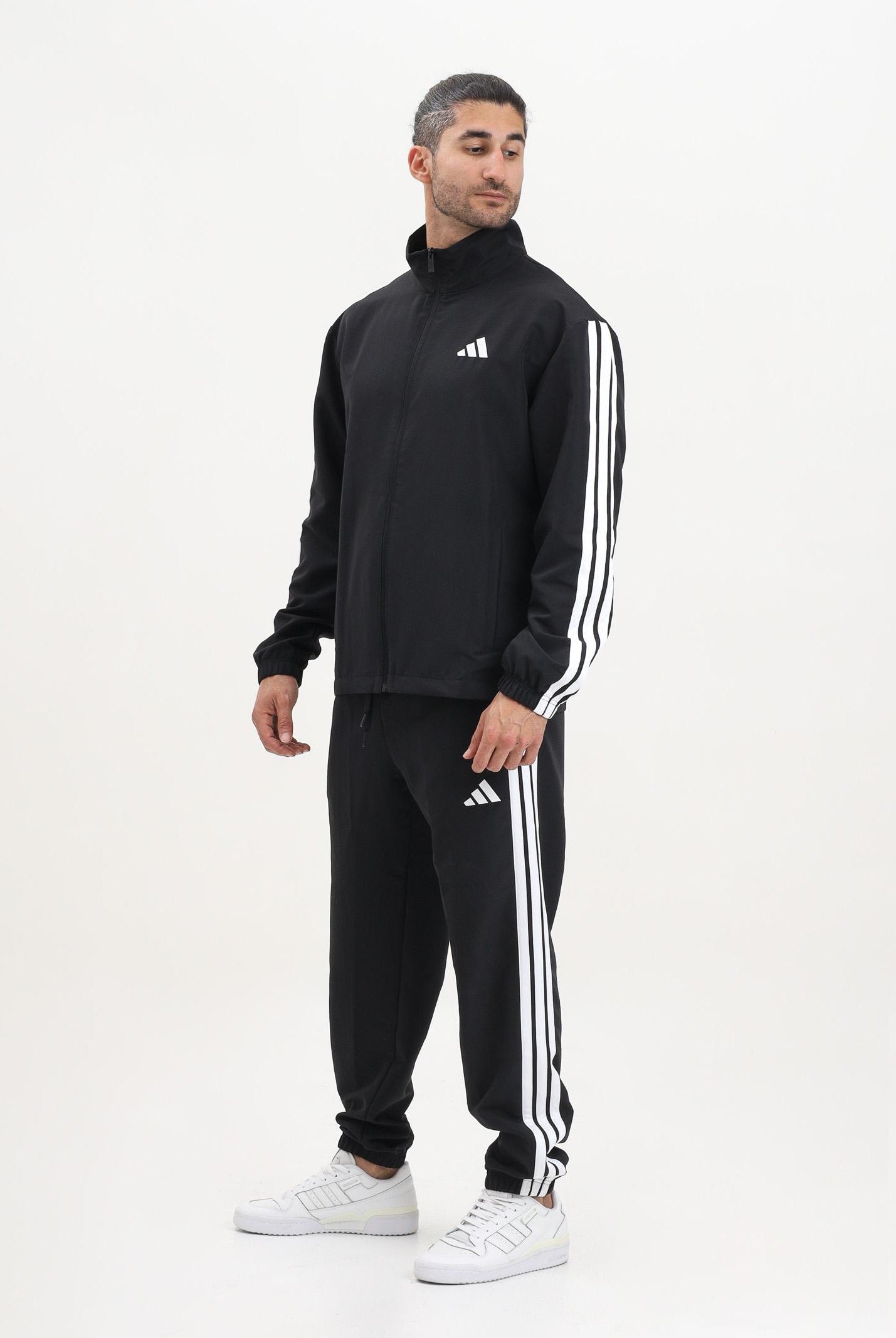 ADIDAS PERFORMANCE Tuta Basic 3 Stripes Tricot nera da uomo JI8849 . ADIDAS PERFORMANCE