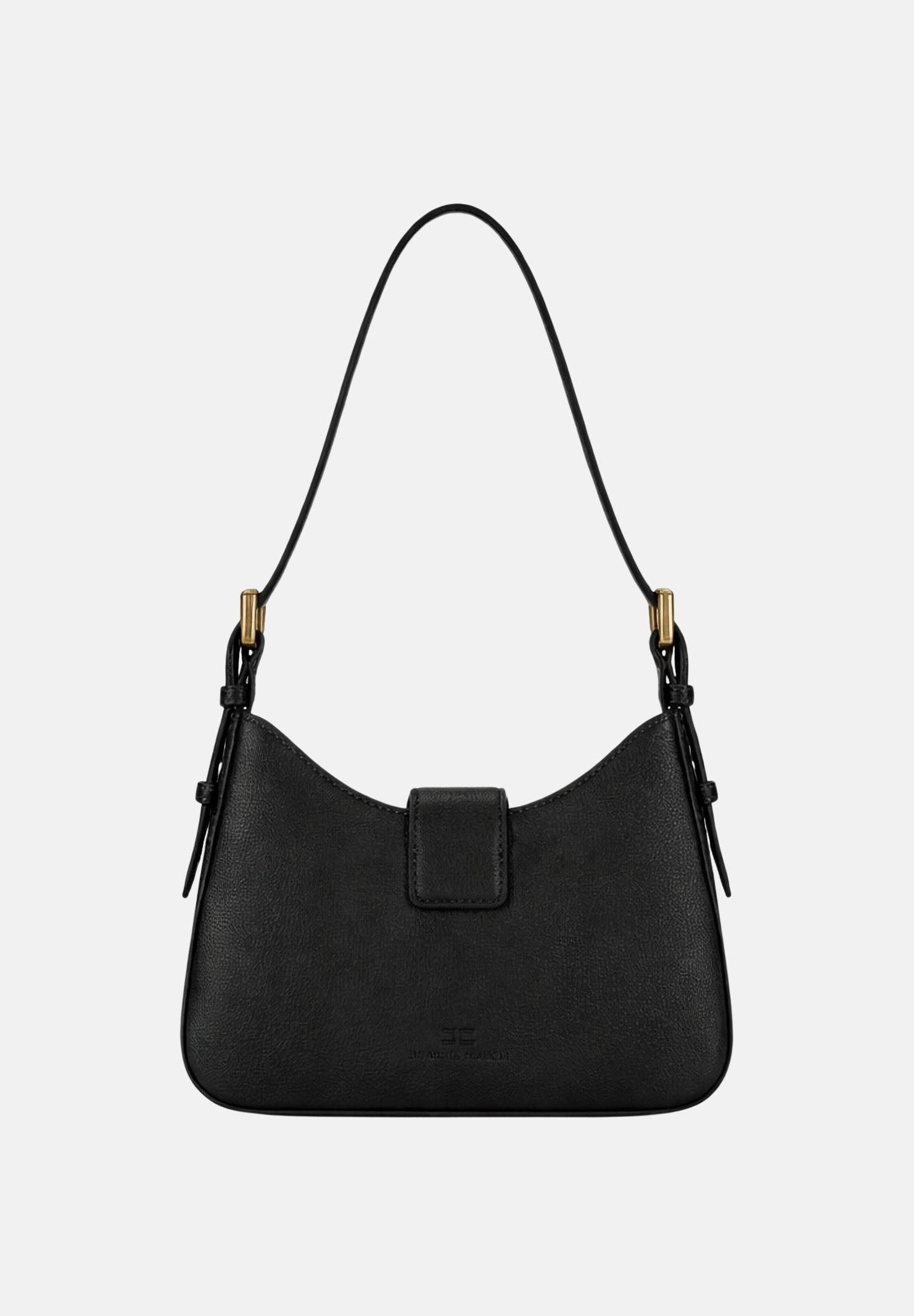 ELISABETTA FRANCHI Borsa a spalla nera da donna con charm BS24A62E2 110 ELISABETTA FRANCHI
