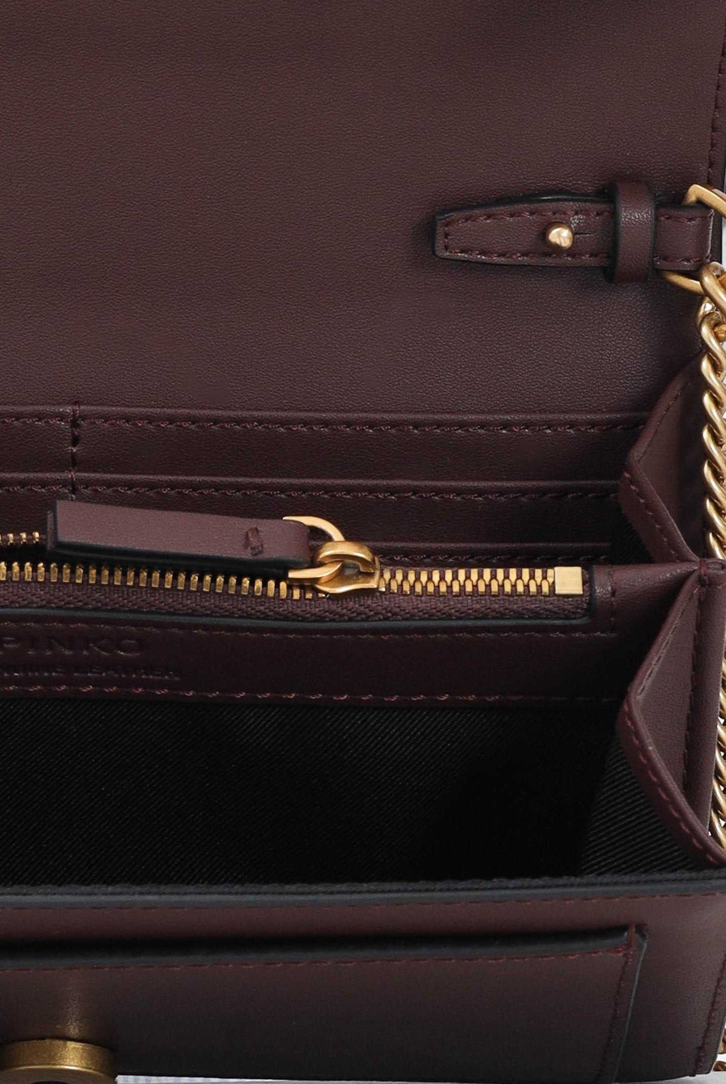 PINKO Pochette Love Bag a tracolla in morbida pelle mano seta marrone da donna 100062A0F1 L86Q PINKO