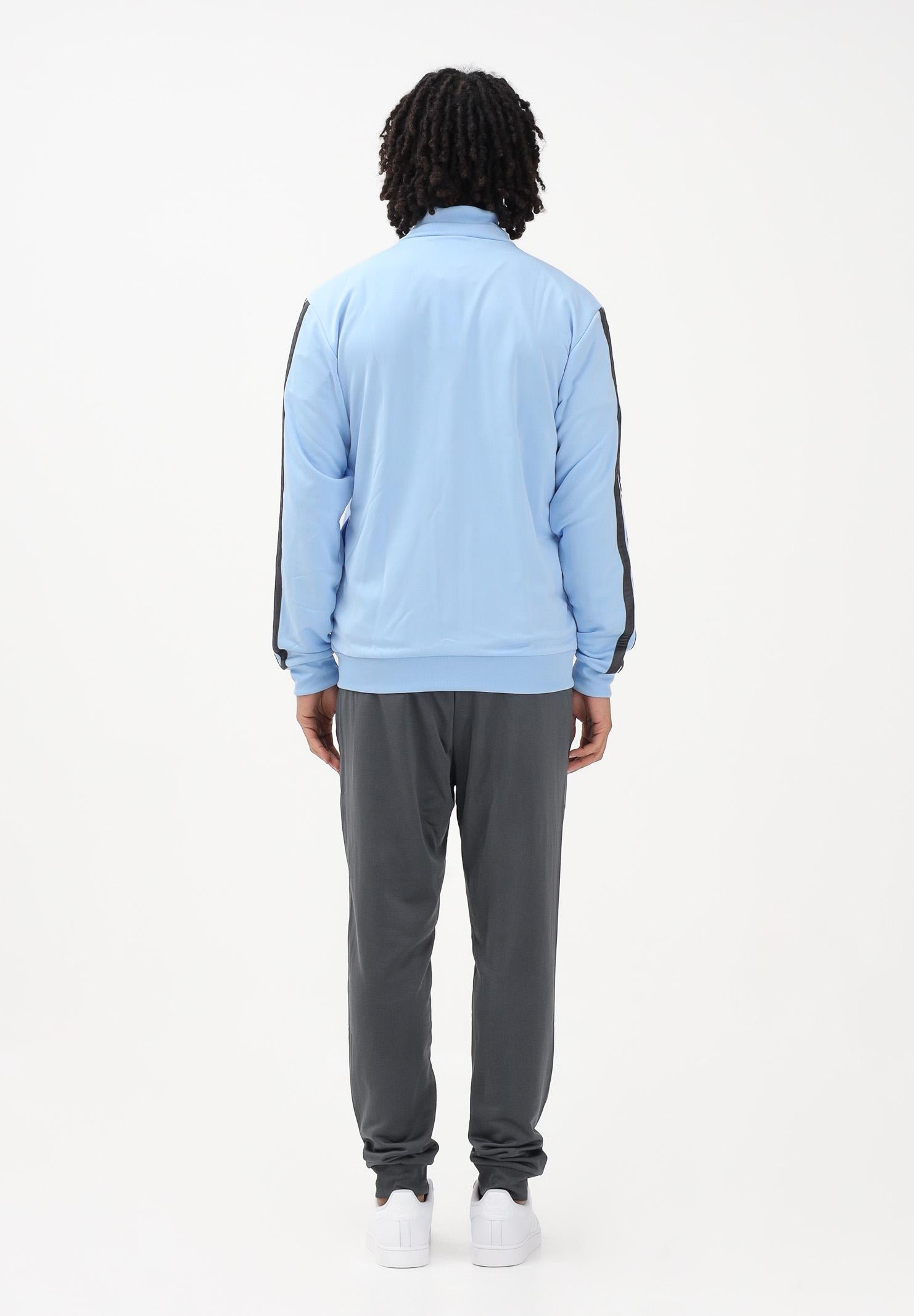ADIDAS PERFORMANCE Tuta French Terry 3-Stripes celeste e grigia da uomo KC1363 . ADIDAS PERFORMANCE