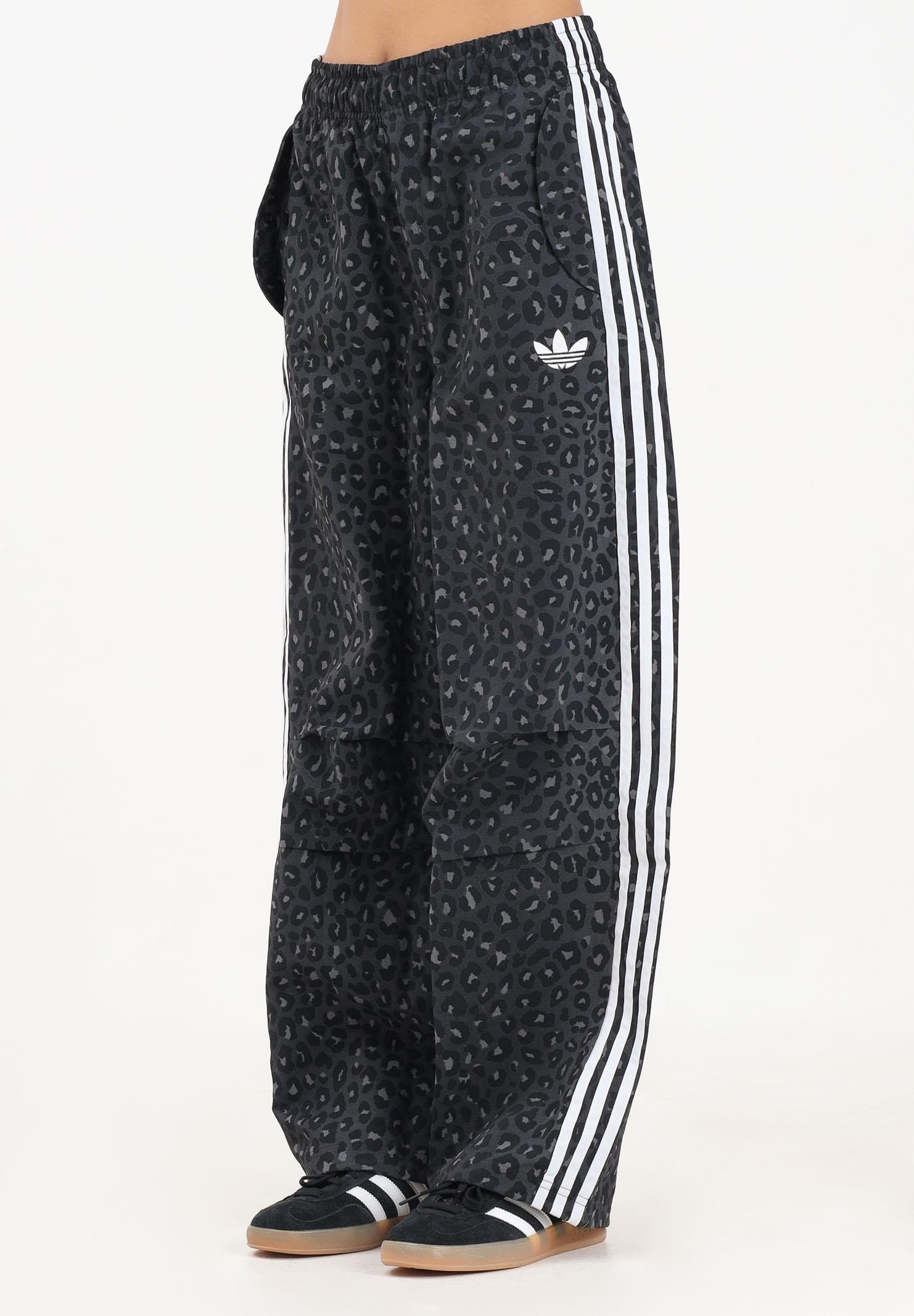 ADIDAS ORIGINALS Pantalone sportivo Leopard nero da donna JV7564 ADIDAS ORIGINALS