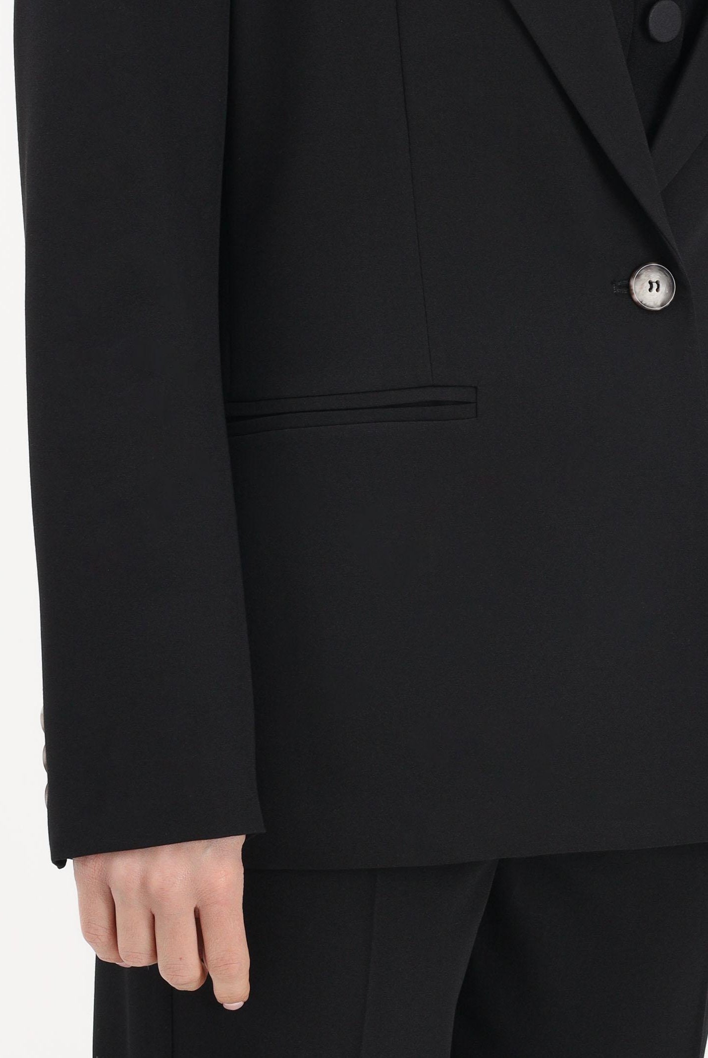 VICOLO Giacca nera da donna dal taglio sartoriale TAB0246 A99 VICOLO