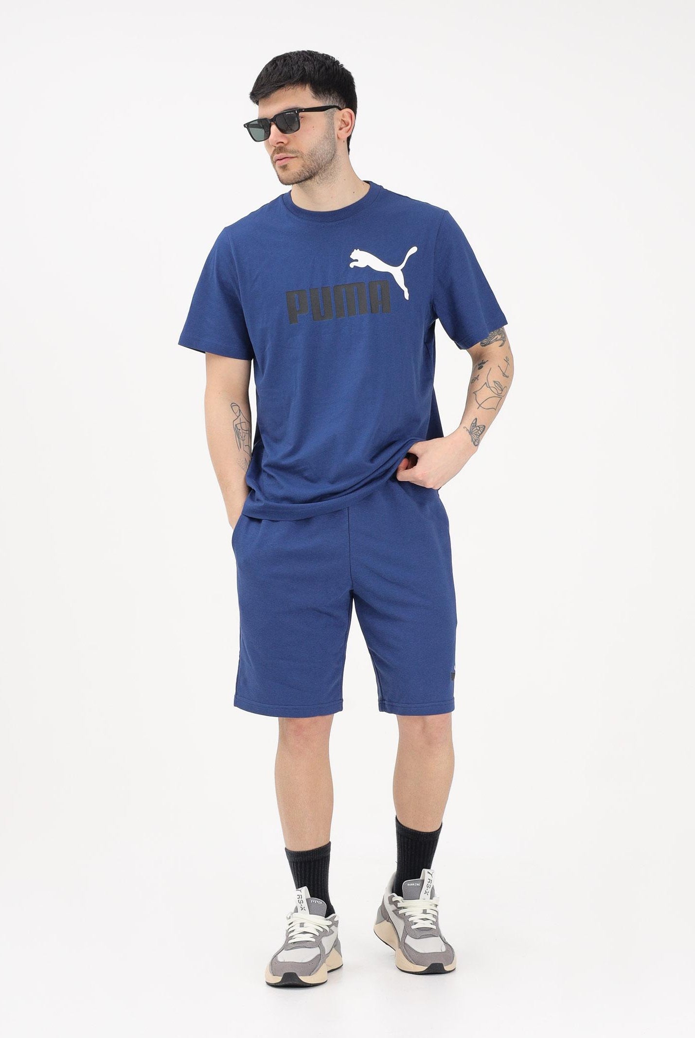 PUMA Shorts sportivo Essentials blu da uomo 684715 49 PUMA