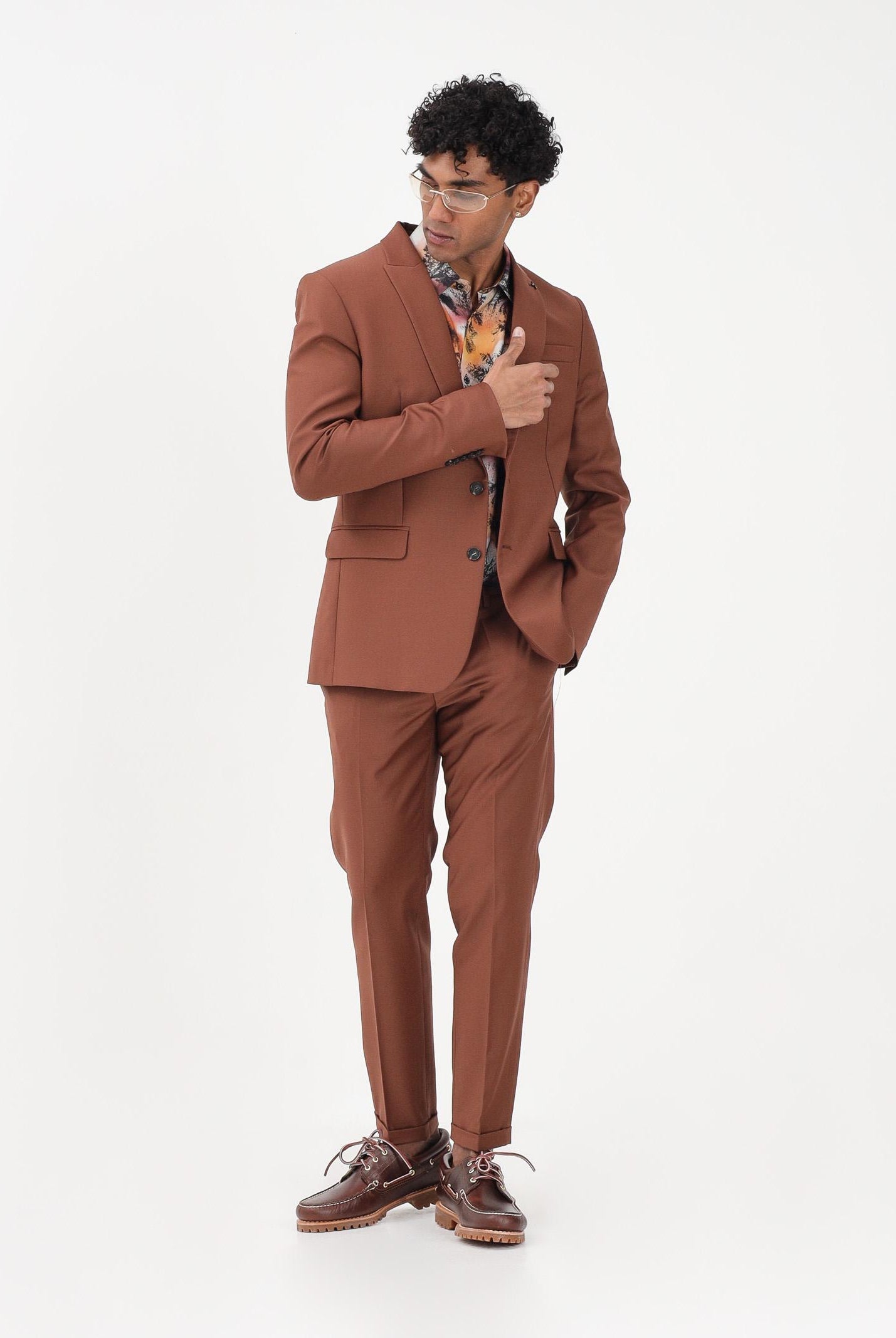 PATRIZIA PEPE Pantalone elegante cuoio da uomo 5PA429A1WK B217 PATRIZIA PEPE