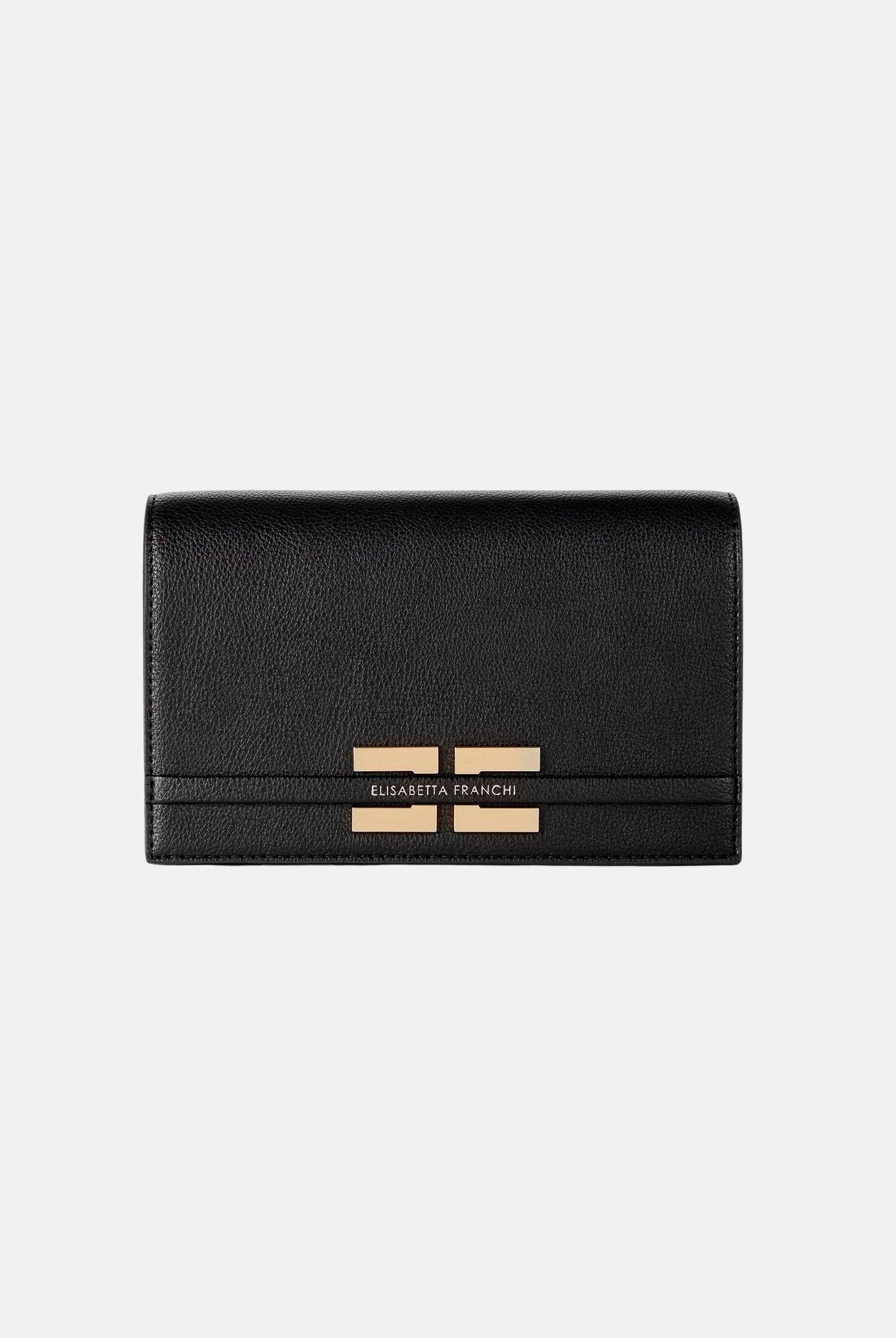 ELISABETTA FRANCHI Pochette nera da donna con logo BS40A61E2 110 ELISABETTA FRANCHI