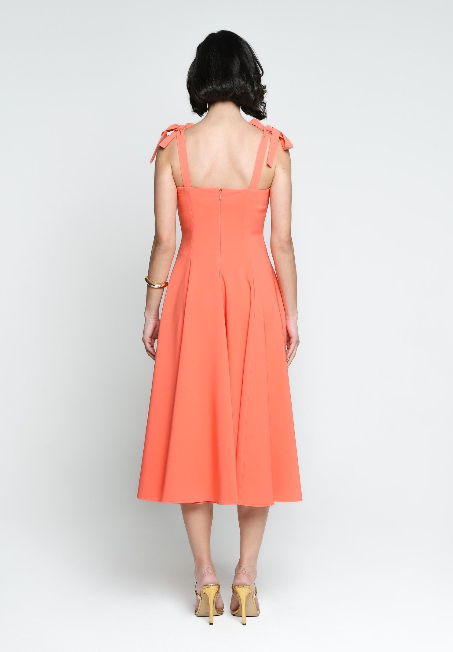 SANTAS Abito midi MEDELEINE corallo da donna PV2508 CORALLO SANTAS