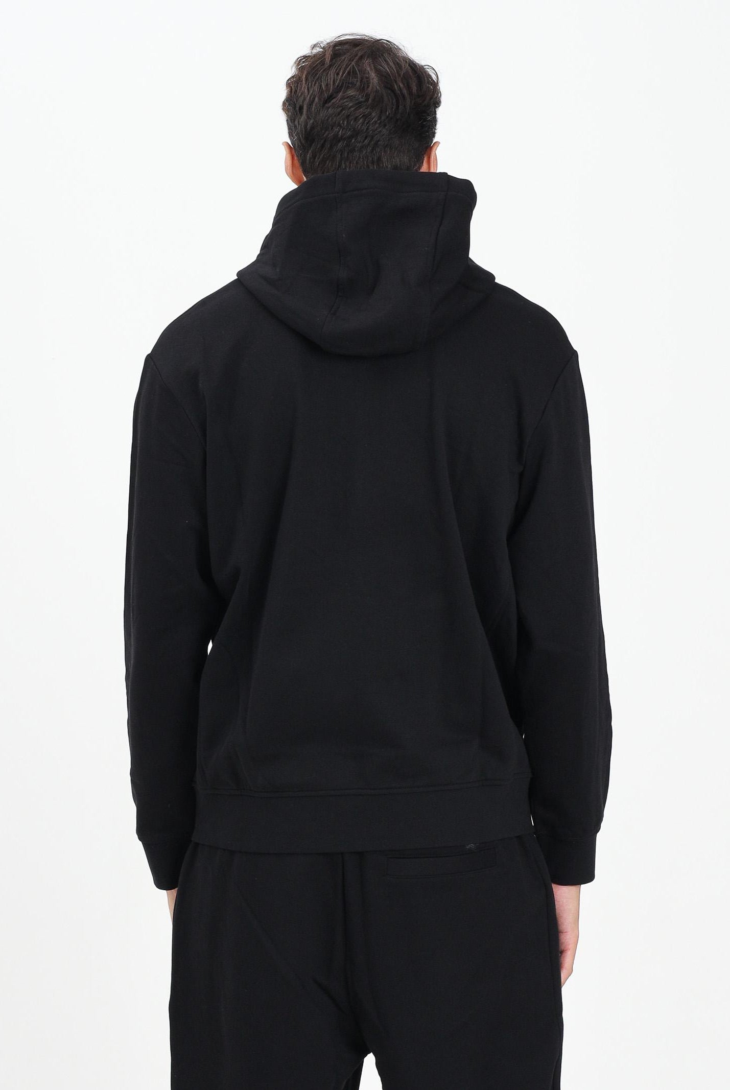 ARMANI EXCHANGE Felpa con zip nera da uomo rifinita da stampa logo XM001293AF20934 UC001 ARMANI EXCHANGE
