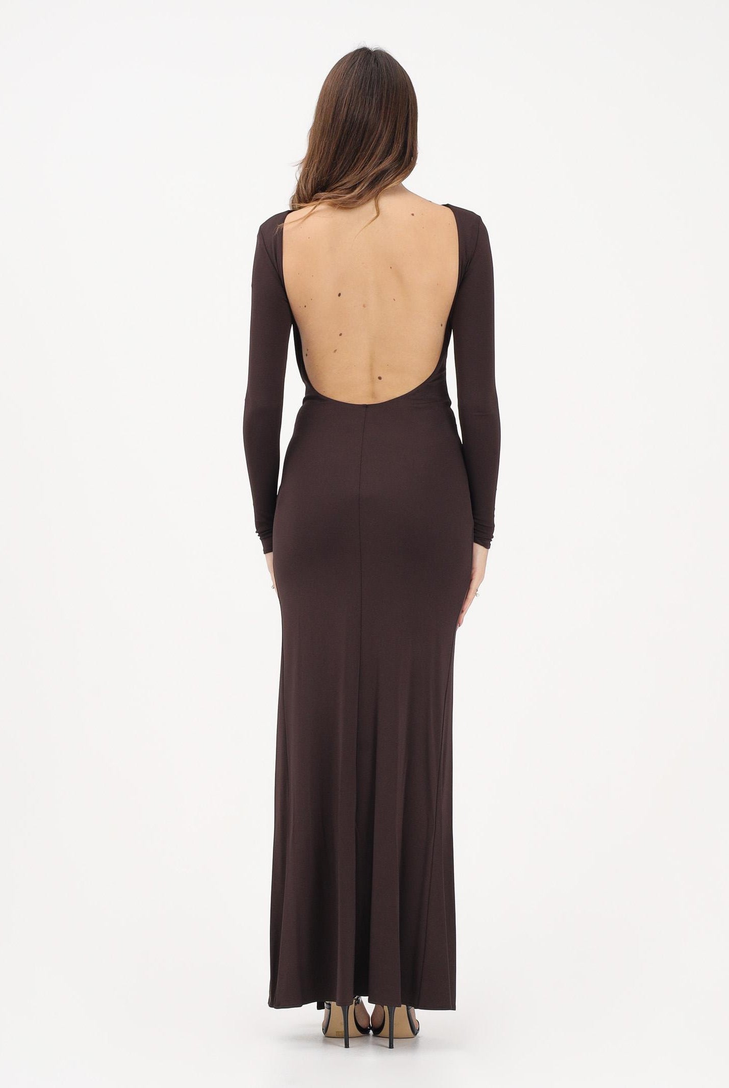 ELISABETTA FRANCHI Abito lungo marrone da donna ABR6463E2 EV9 ELISABETTA FRANCHI