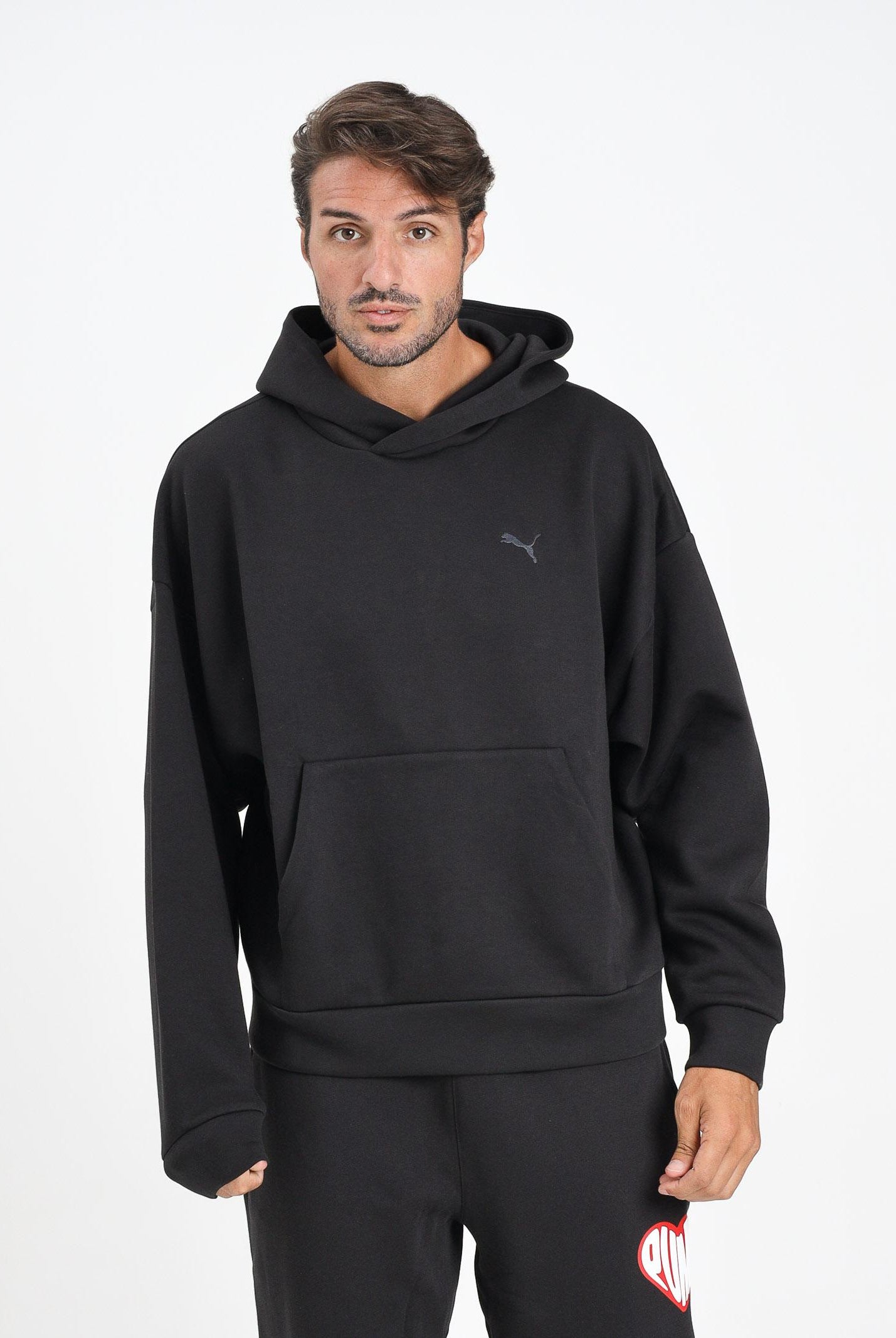 PUMA Felpa con cappuccio WARDROBE ESS nera da uomo 632065 01 PUMA