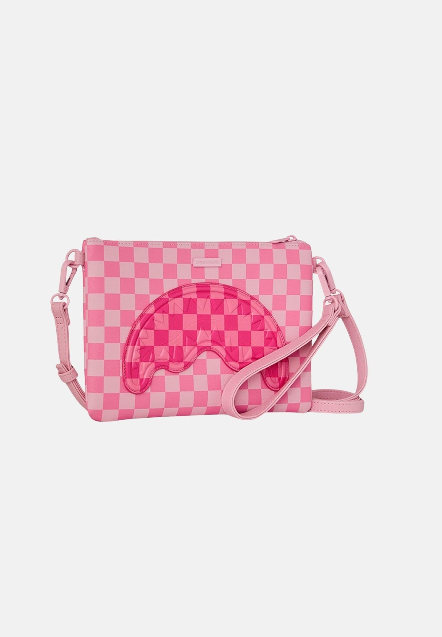SPRAYGROUND Pochette Pink Sharks In Paris Patch rosa da donna 910B9014NSZ . SPRAYGROUND